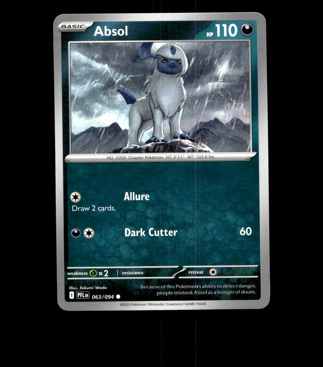 Absol - 063/094 - Phantasmal Flames - Near Mint