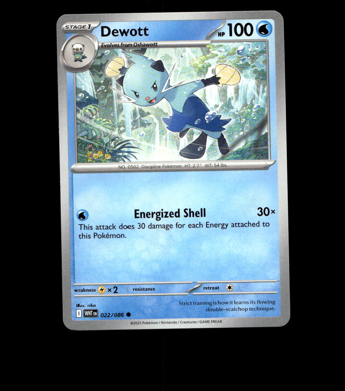 Dewott – 022/086 – White Flare – Non Holo – Near Mint