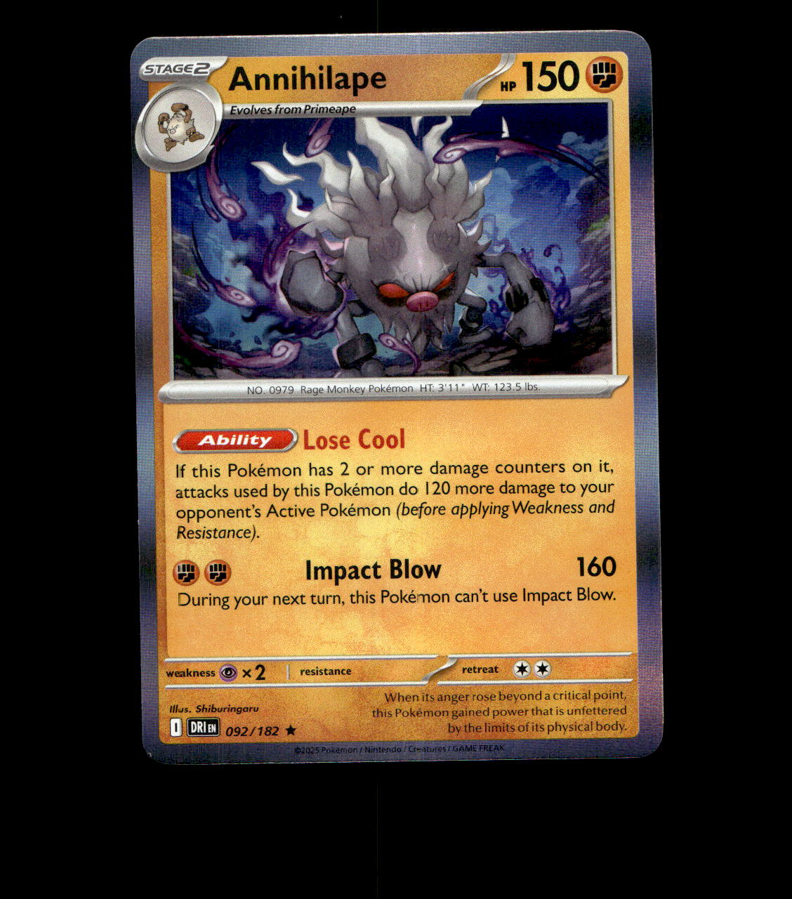 Annihilape – 092/182 – Destined Rivals – Holo – Near Mint