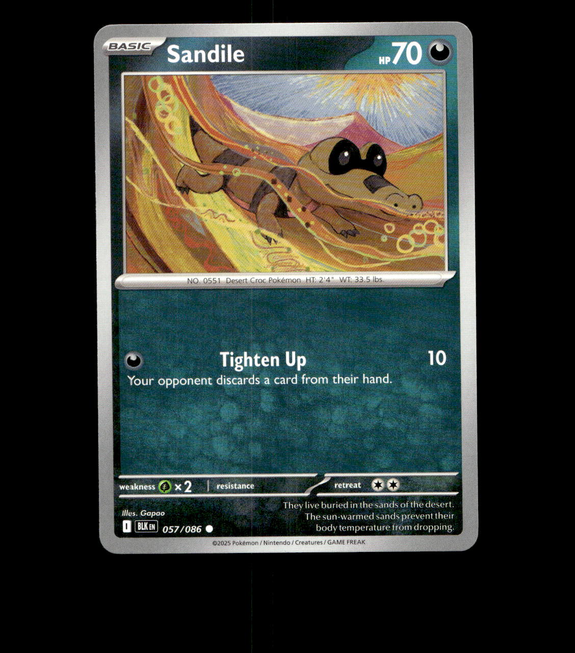 Sandile – 057/086 – Black Bolt – Non Holo – Near Mint