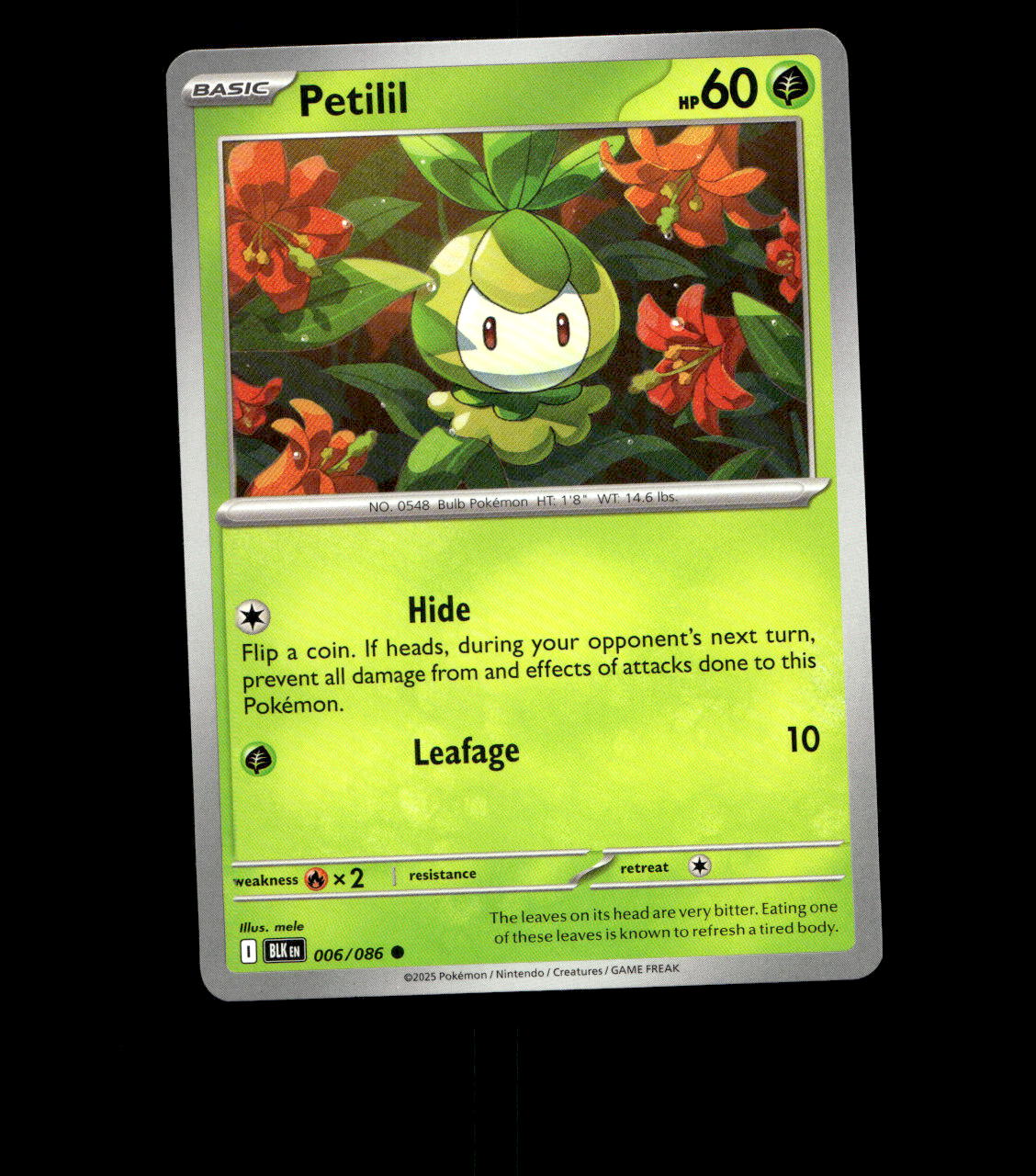 Petilil – 006/086 – Black Bolt – Non Holo – Near Mint