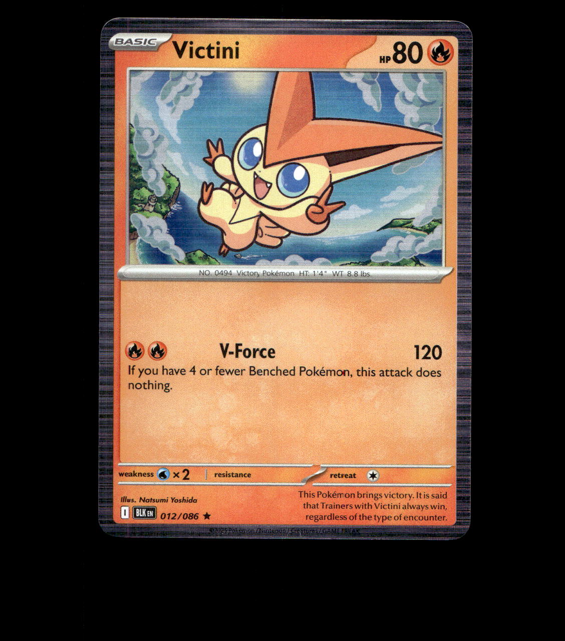 Victini – 012/086 – Black Bolt – Holo – Near Mint