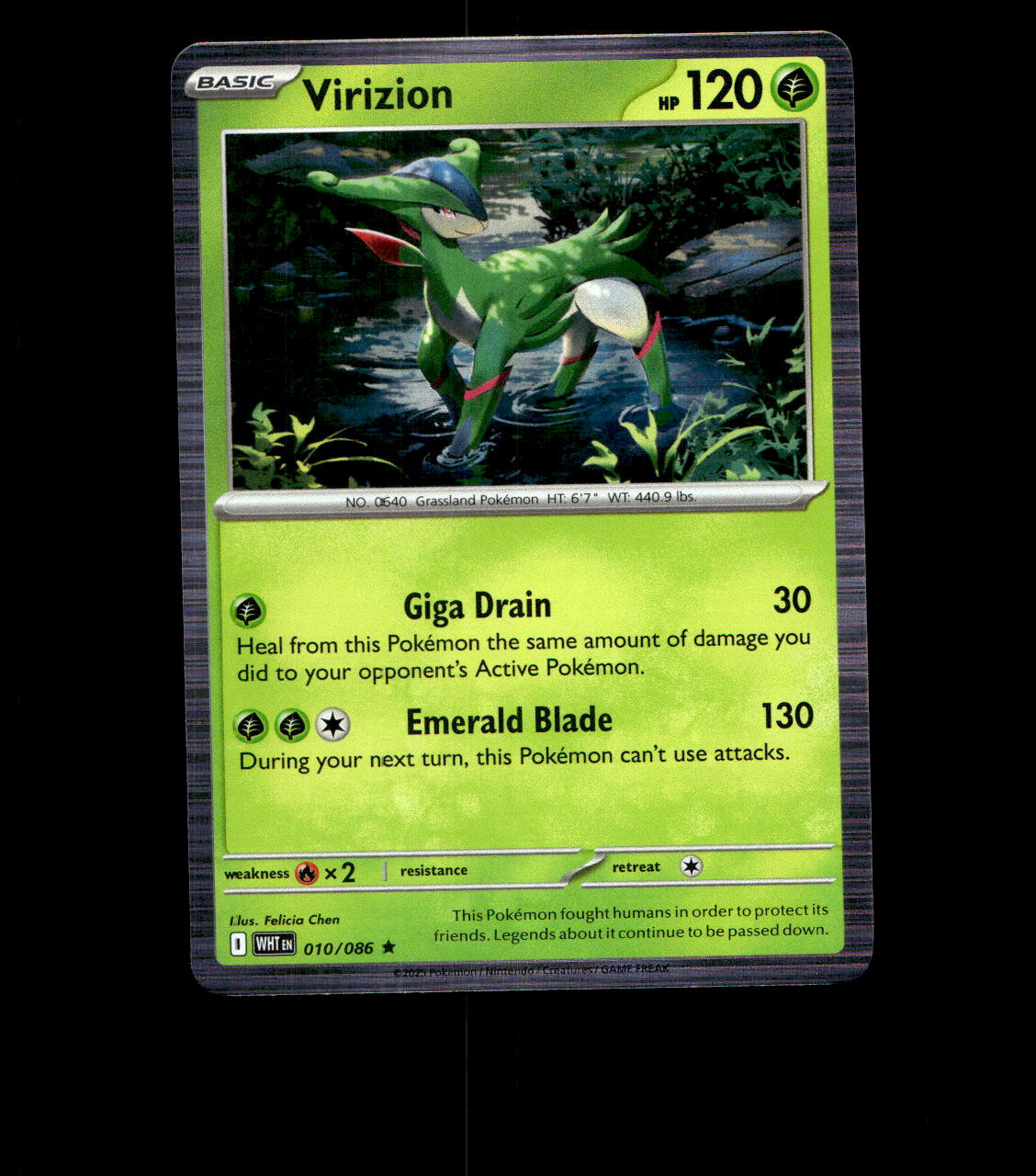 Virizion - 010/086 - White Flare - Holo Near Mint