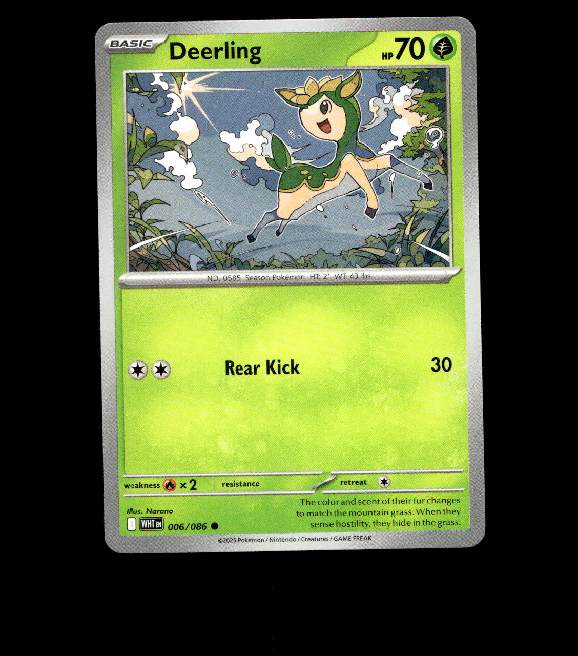 Deerling - 006/086 - White Flare - Near Mint Non Holo