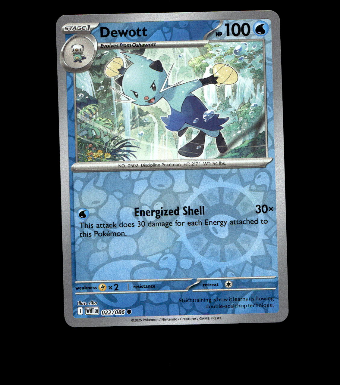 Dewott - 022/086 - White Flare - Reverse Holo Near Mint