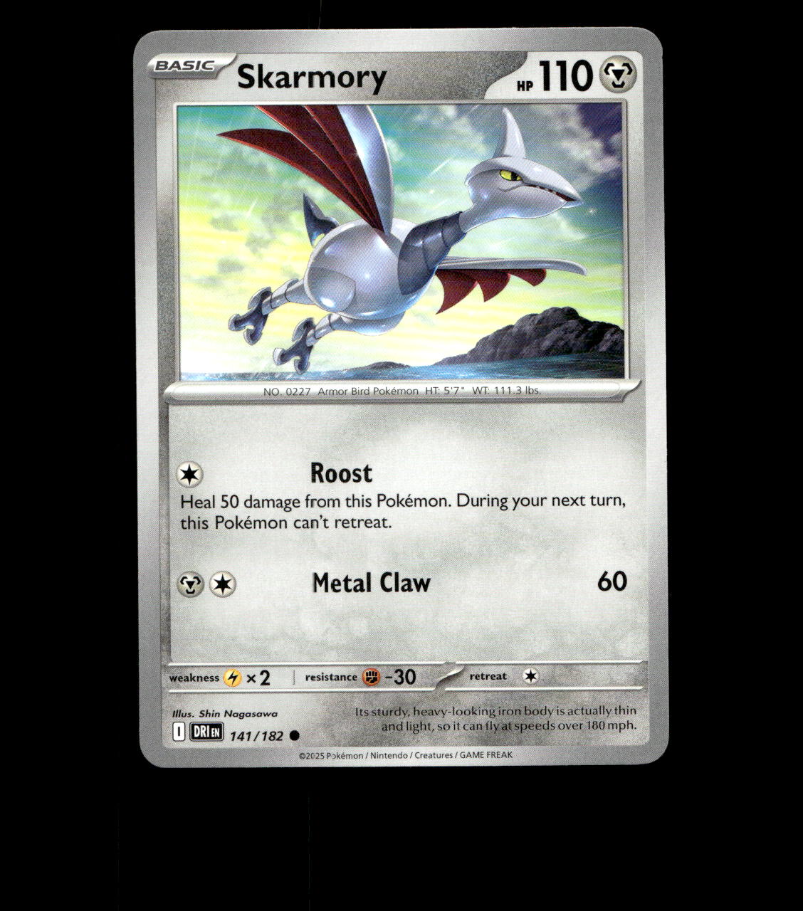 Skarmory – 141/182 – Destined Rivals – Near Mint