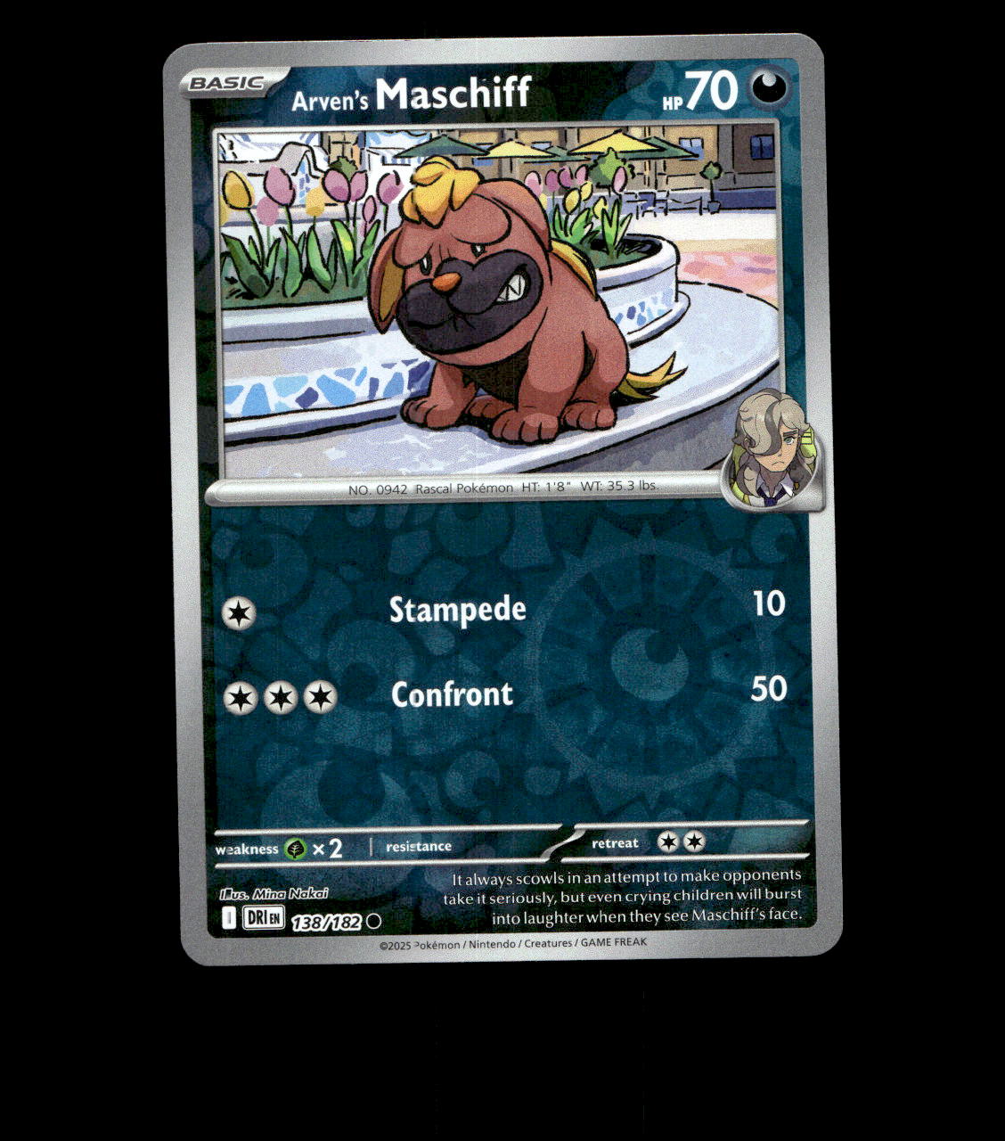 Arven’s Maschiff – 138/182 – Destined Rivals – Reverse Holo – Near Mint