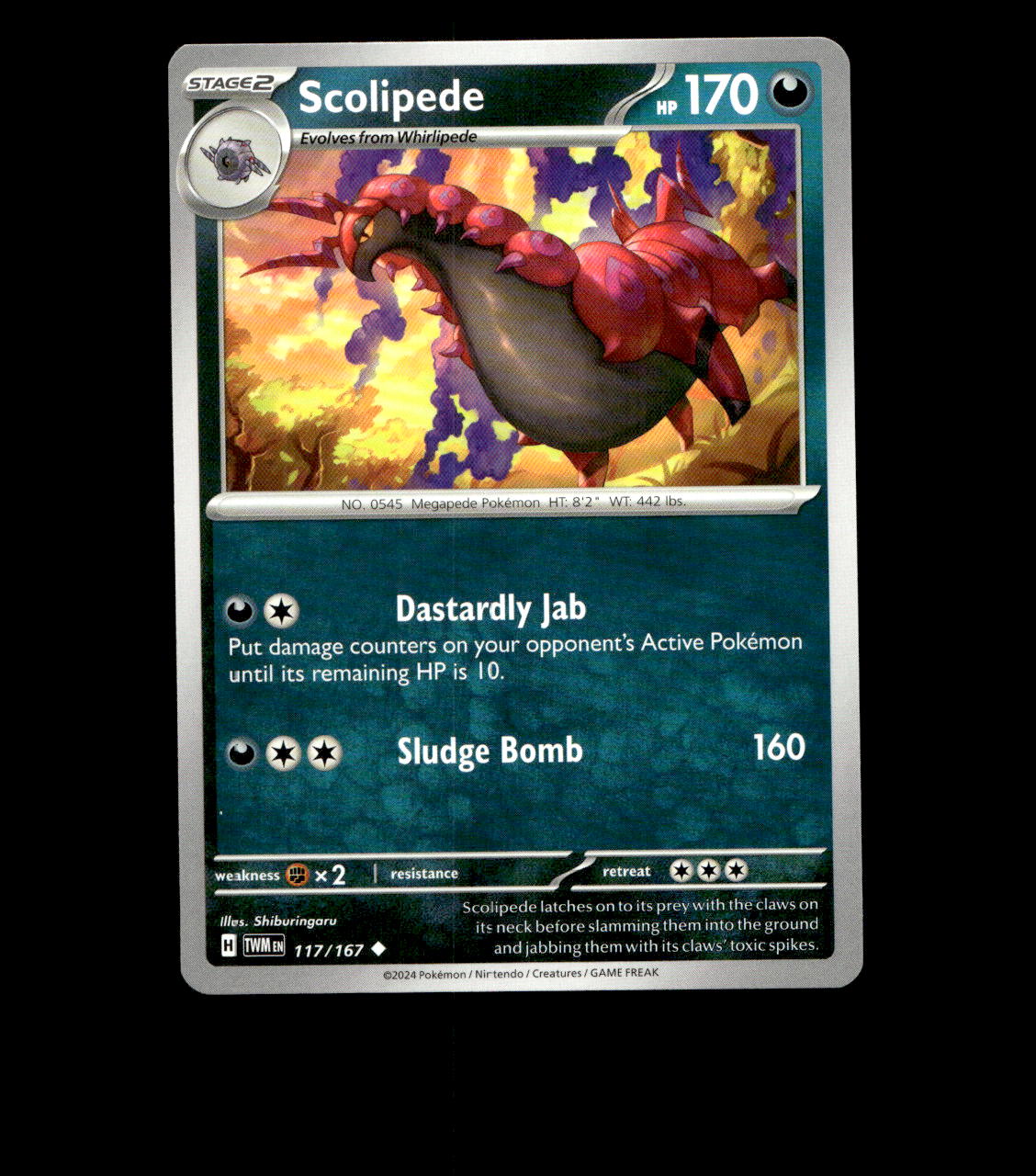 Scolipede – 117/167 – Twilight Masquerade – Non Holo – Near Mint