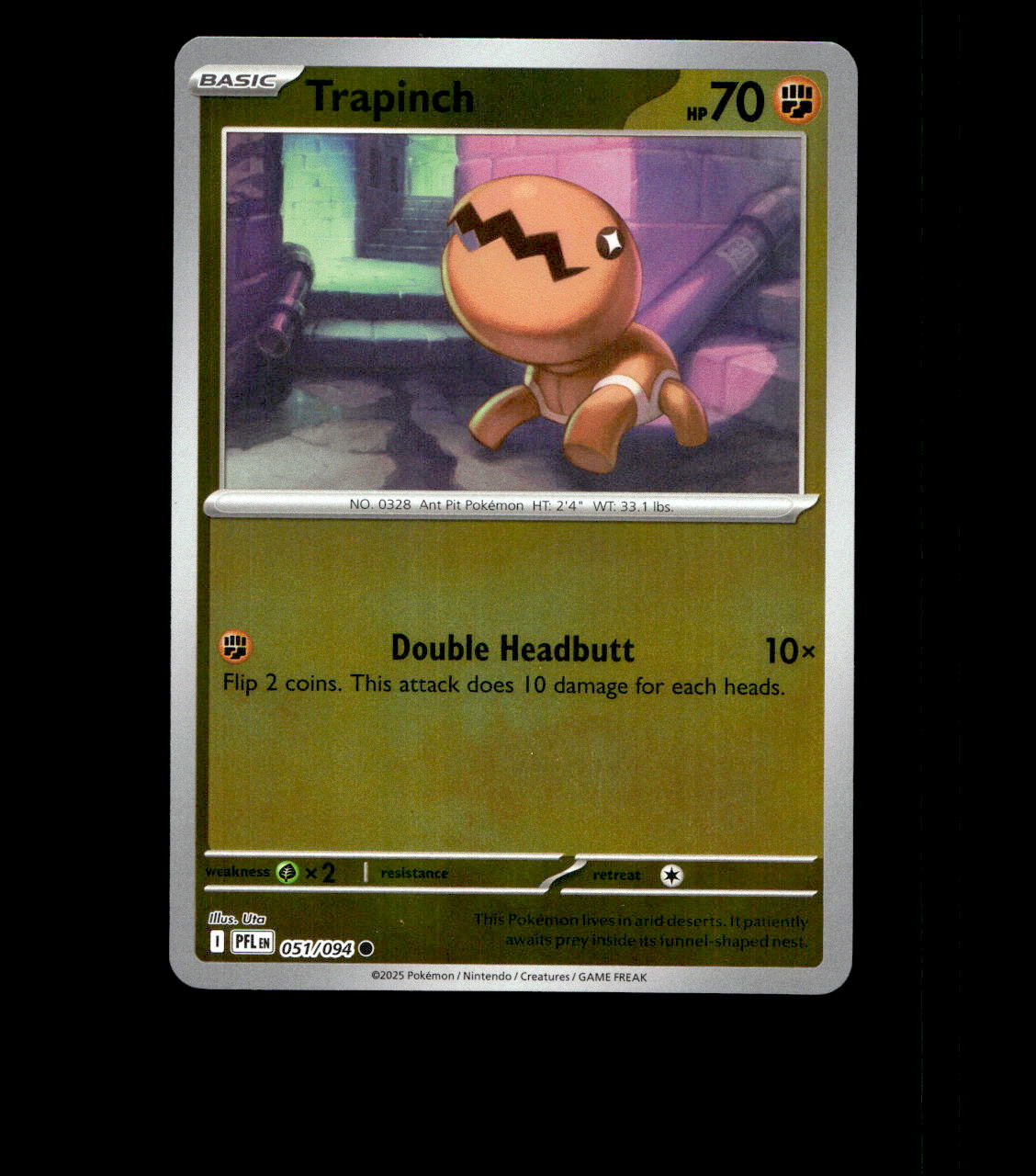 Trapinch - 051/094 - Phantasmal Flames - Reverse Holo Near Mint