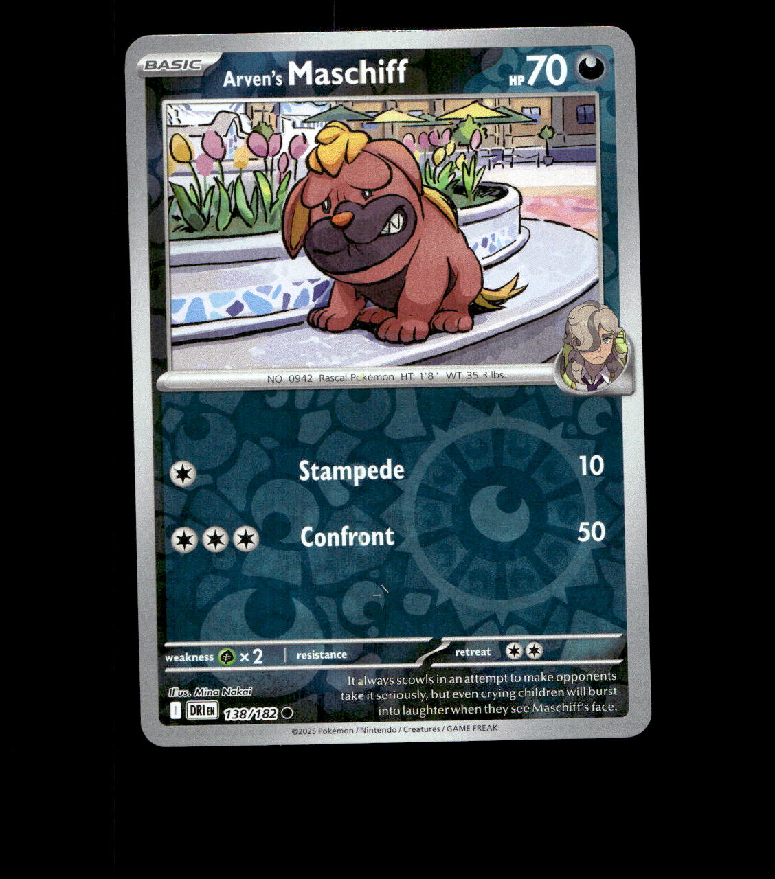 Arven’s Maschiff – 138/182 – Destined Rivals – Reverse Holo – Near Mint