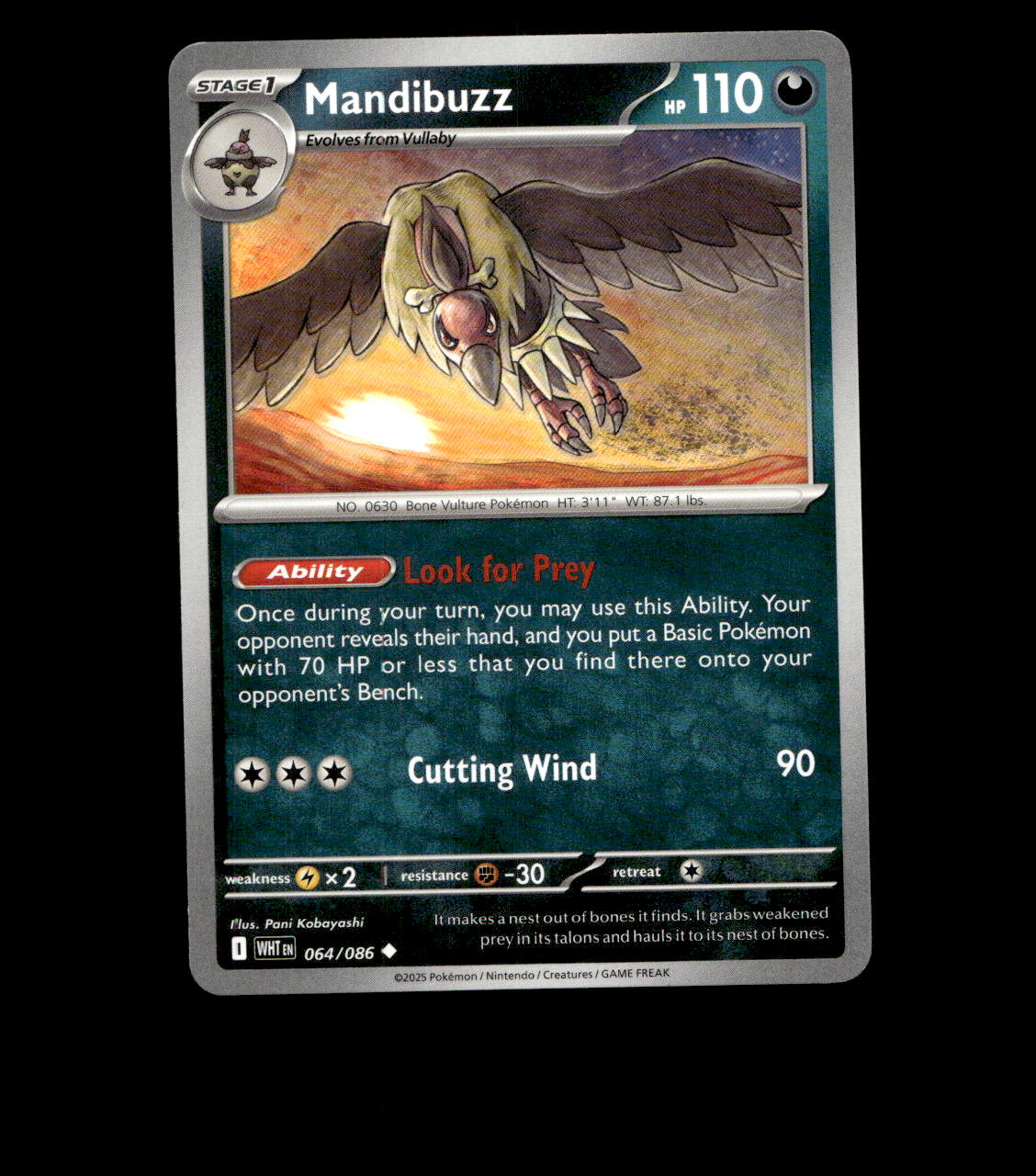 Mandibuzz – 064/086 – White Flare – Non Holo – Near Mint