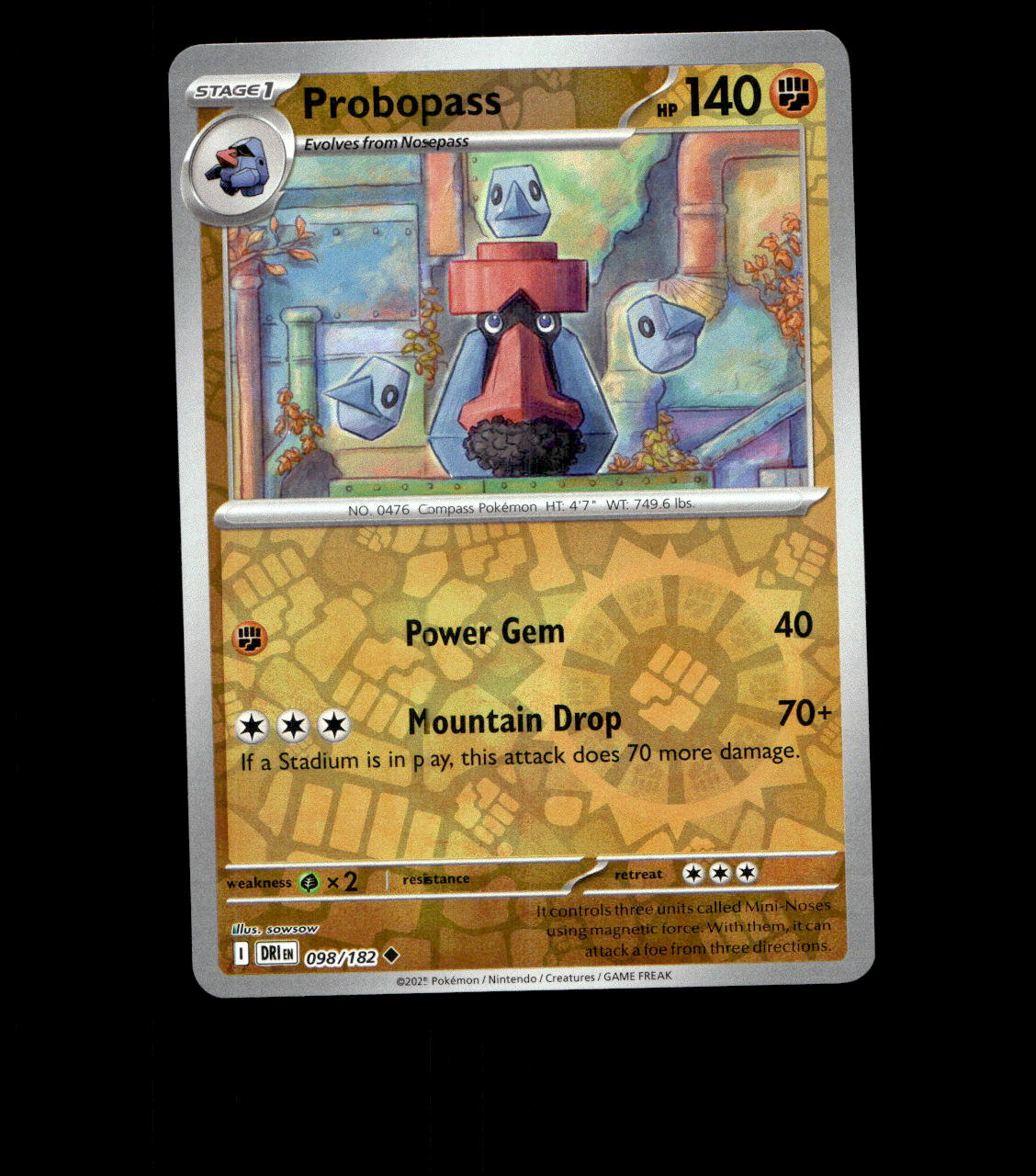 Probopass – 098/182 – Destined Rivals – Reverse Holo – Near Mint