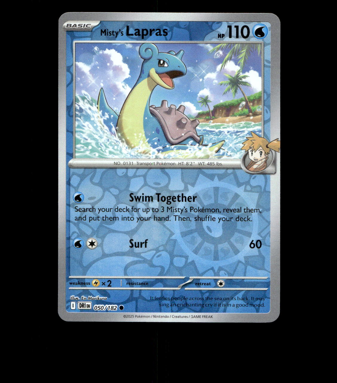 Misty’s Lapras – 050/182 – Destined Rivals – Reverse Holo – Near Mint