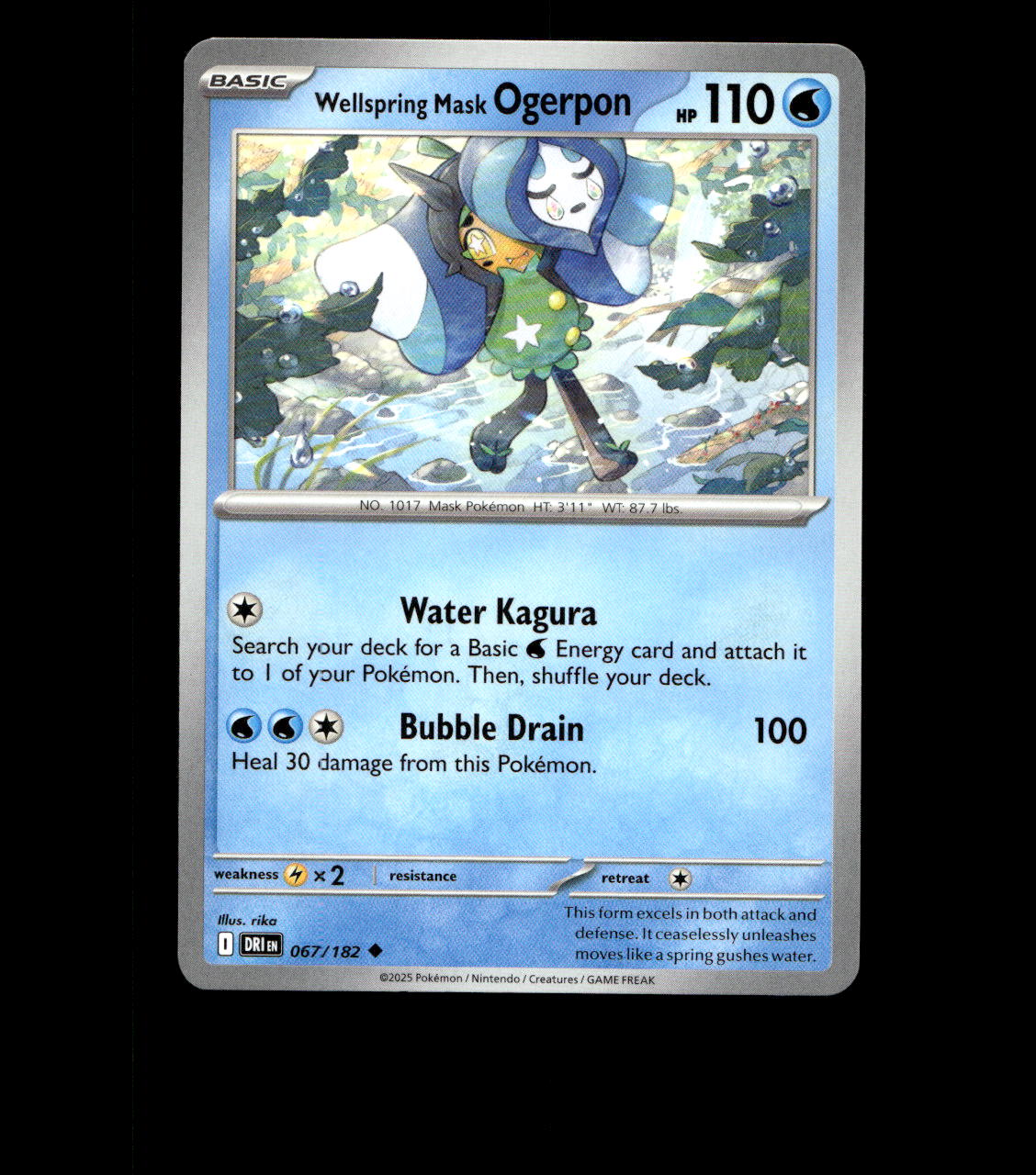 Wellspring Mask Ogerpon - 067/182 - Destined Rivals - Near Mint Non Holo