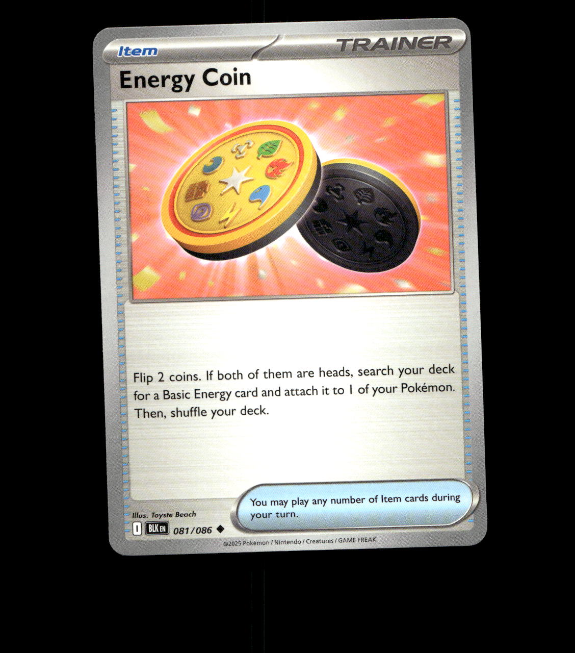 Energy Coin – 081/086 – Black Bolt – Non Holo – Near Mint