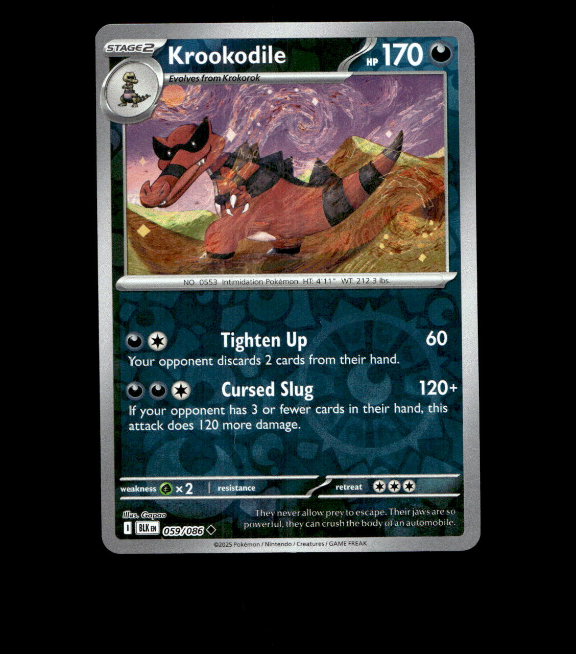 Krookodile - 059/086 - Black Bolt - Near Mint Non Holo
