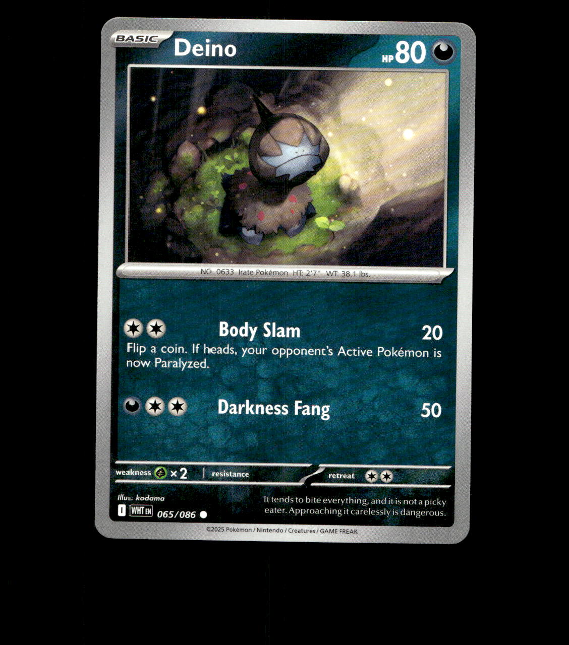 Deino - 065/086 - White Flare - Near Mint Non Holo