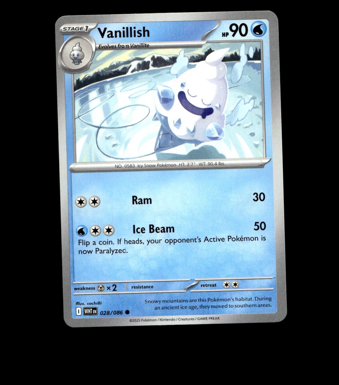 Vanillish – 028/086 – White Flare – Near Mint