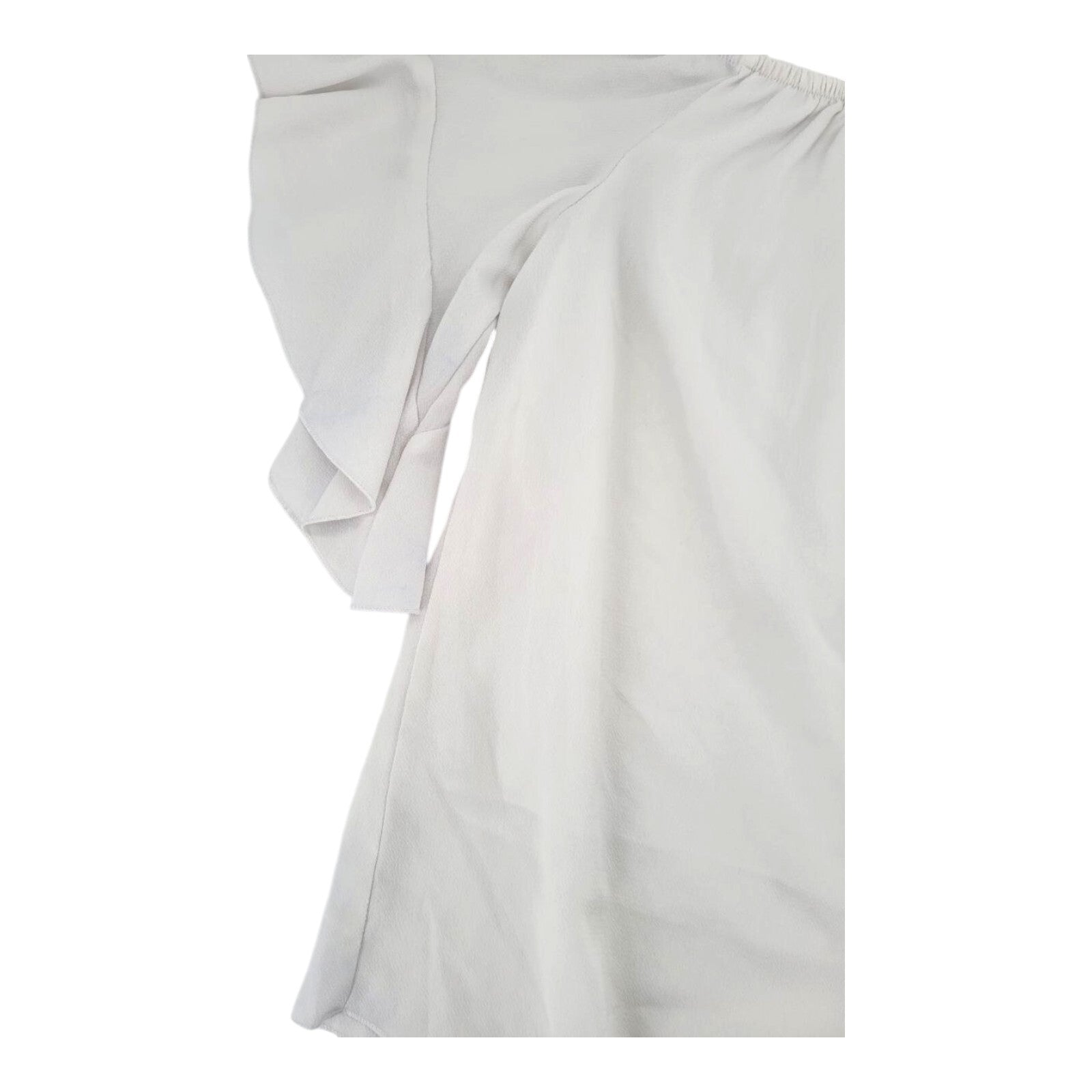 Lucky More Womens Off Shoulder Blouse White Sharkbite Hem 2XL