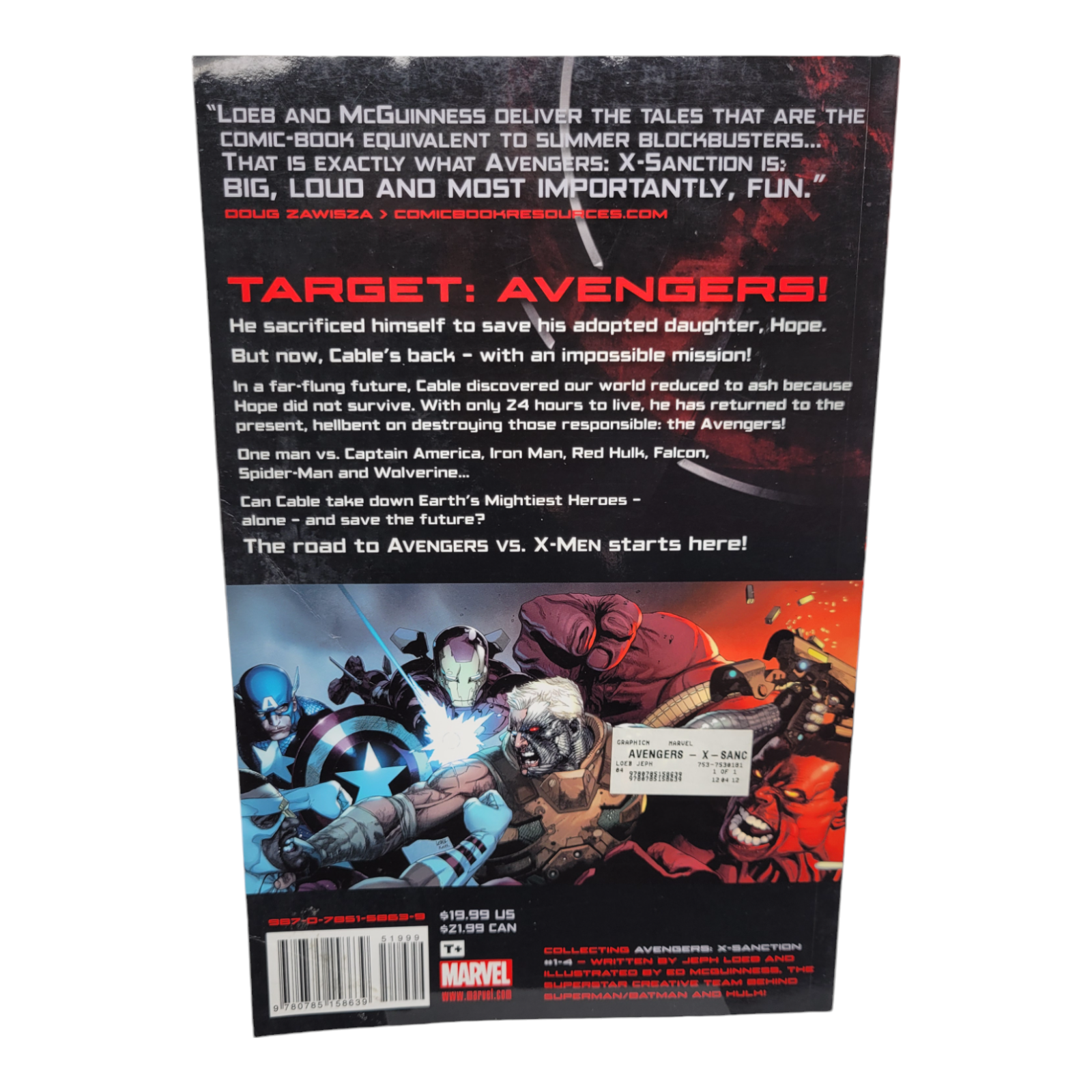 Marvel Avengers X-Sanction Target Avengers Graphic Novel by Cable Loeb McGuinnes