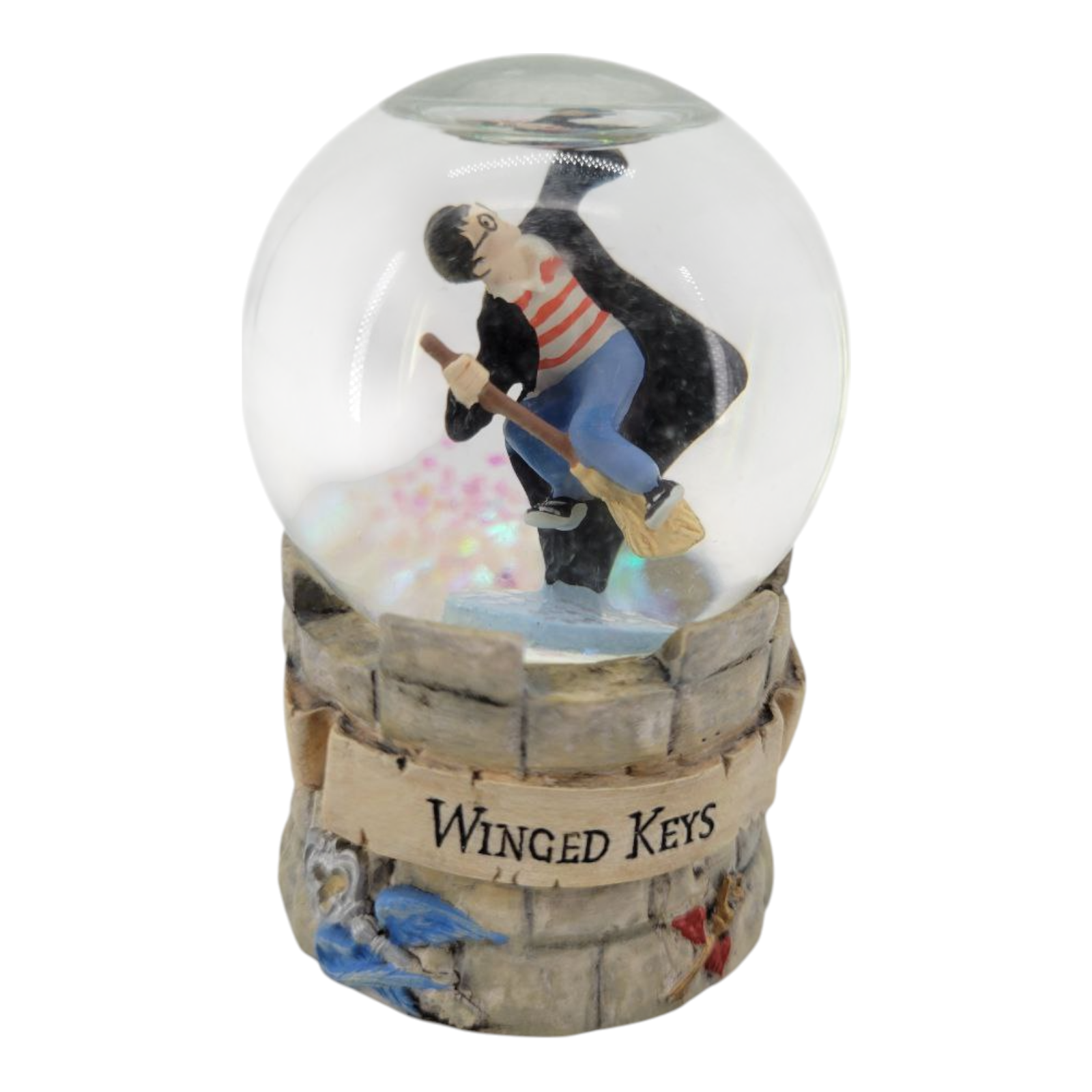 Hallmark Harry Potter Winged Keys Challenge 3 Snow Globe 2000 Vintage