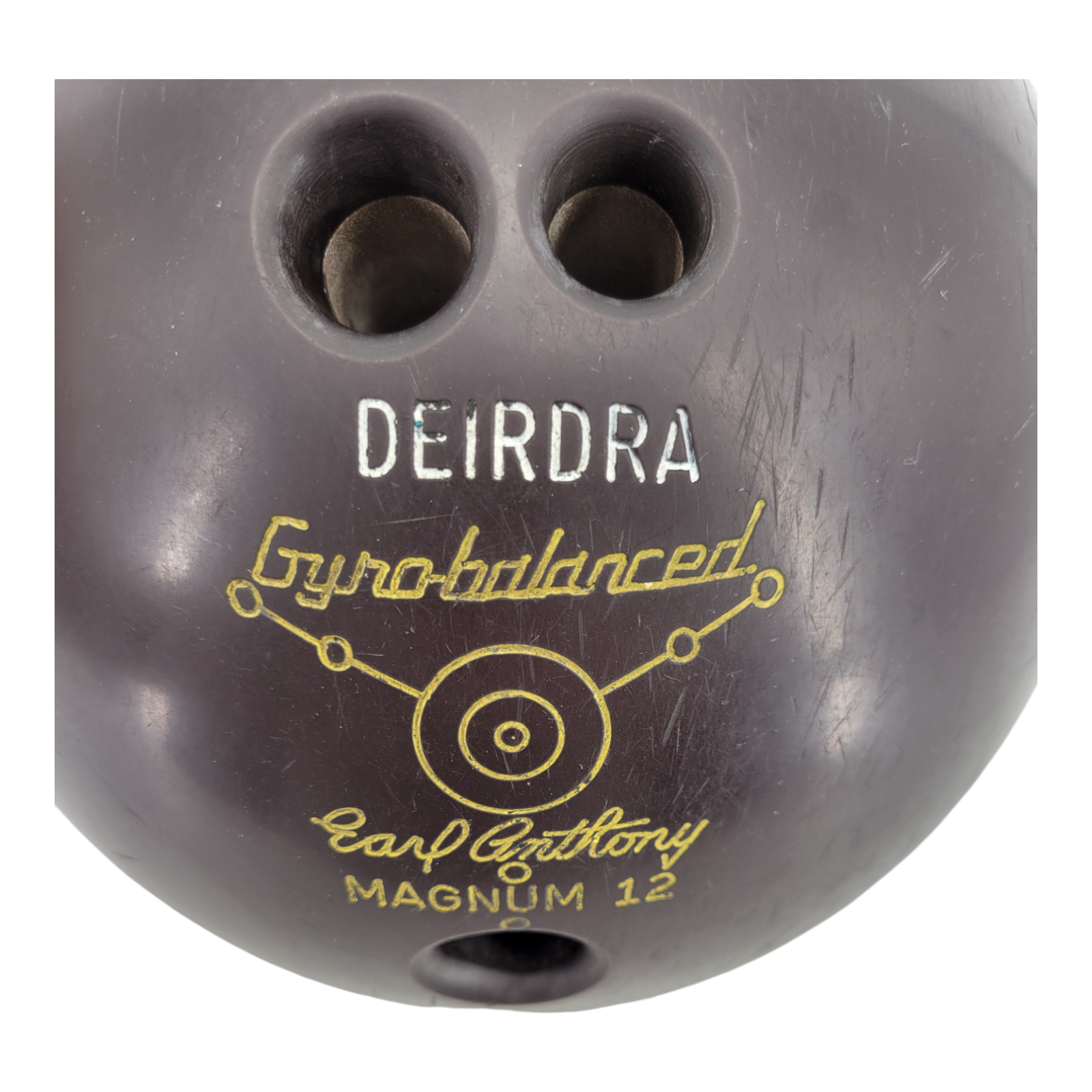 Vintage Ebonite Gyro Balanced Earl Anthony Magnum 12 13lbs Bowling Ball Drilled