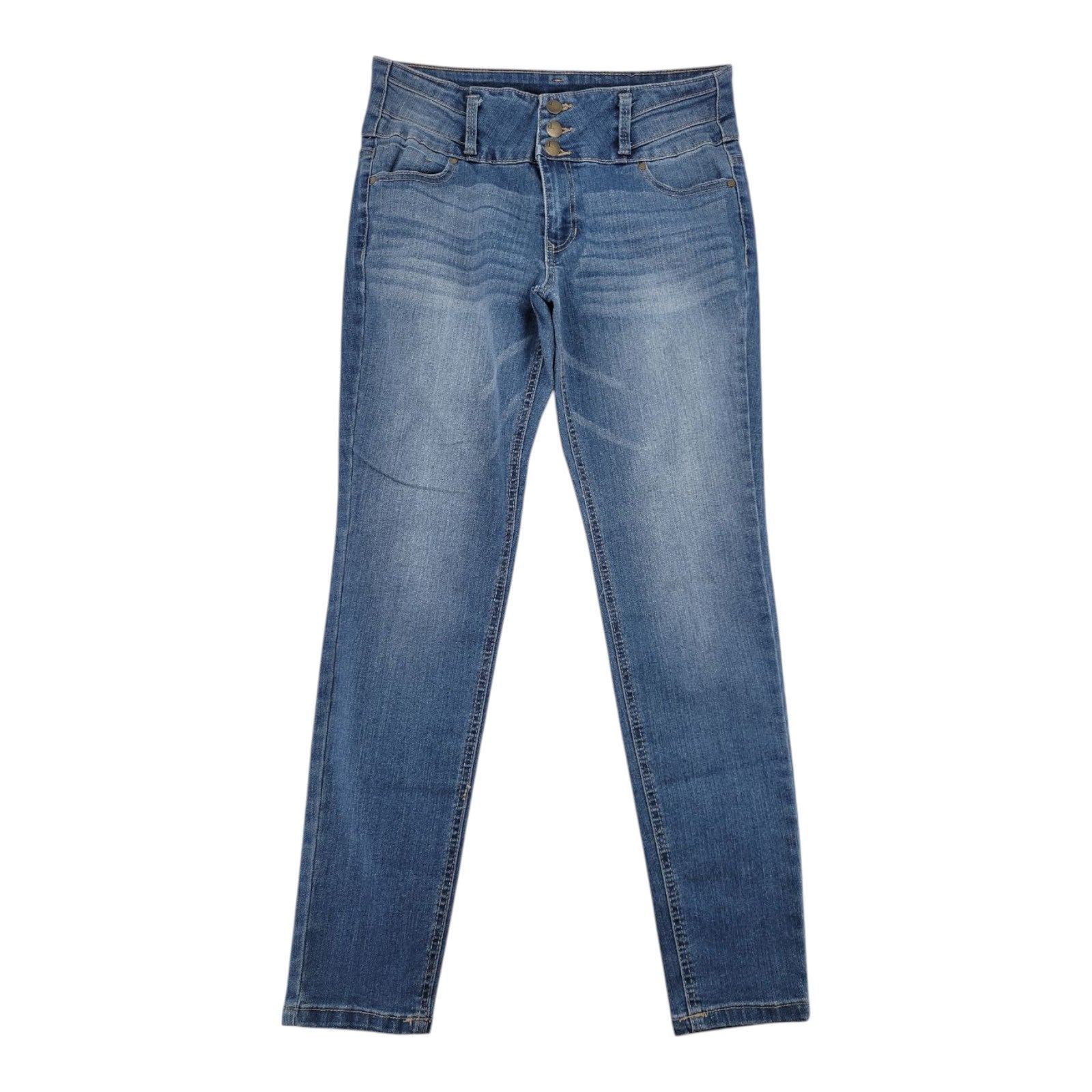 D. Jeans Women's Skinny Jeans Size 6 Blue Stretch High Rise 3-Button