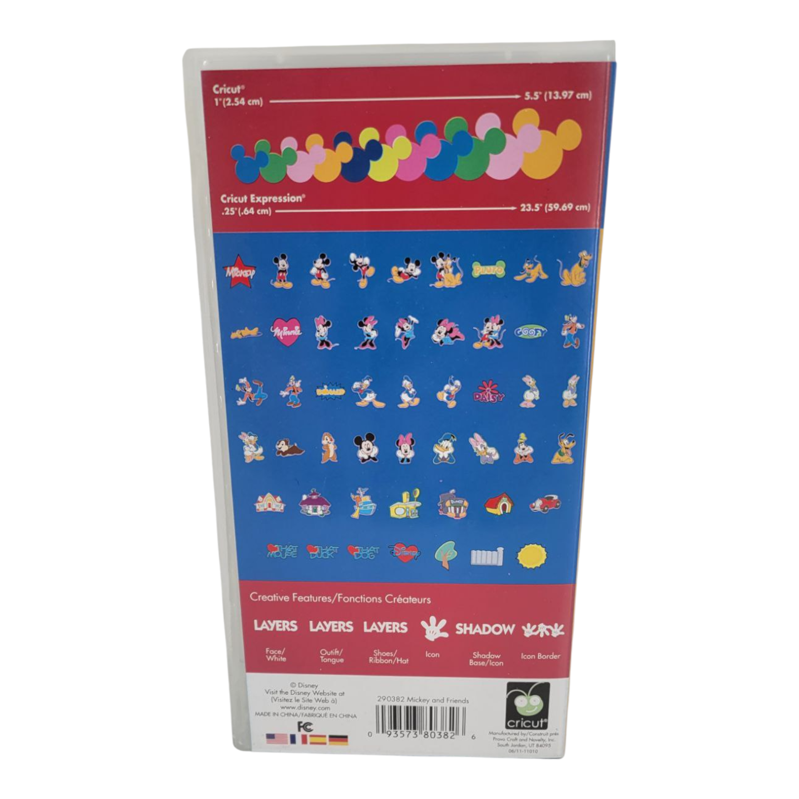 Cricut Cartridge Disney Mickey & Friends 290382 Minnie Pluto Goofy Donald