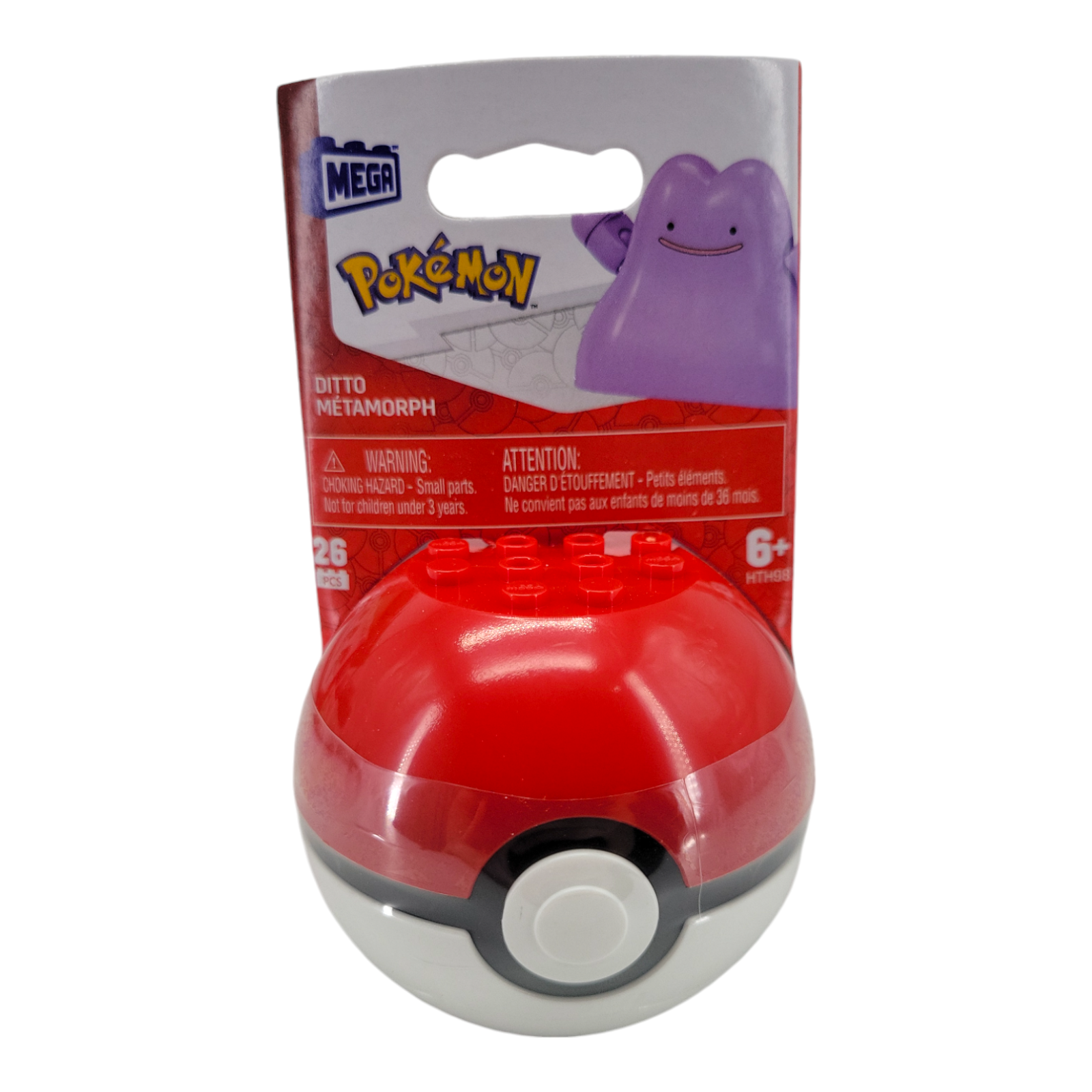 MEGA Pokemon Ditto Building Toy Kit with 26 Pieces and Poke Ball Serie