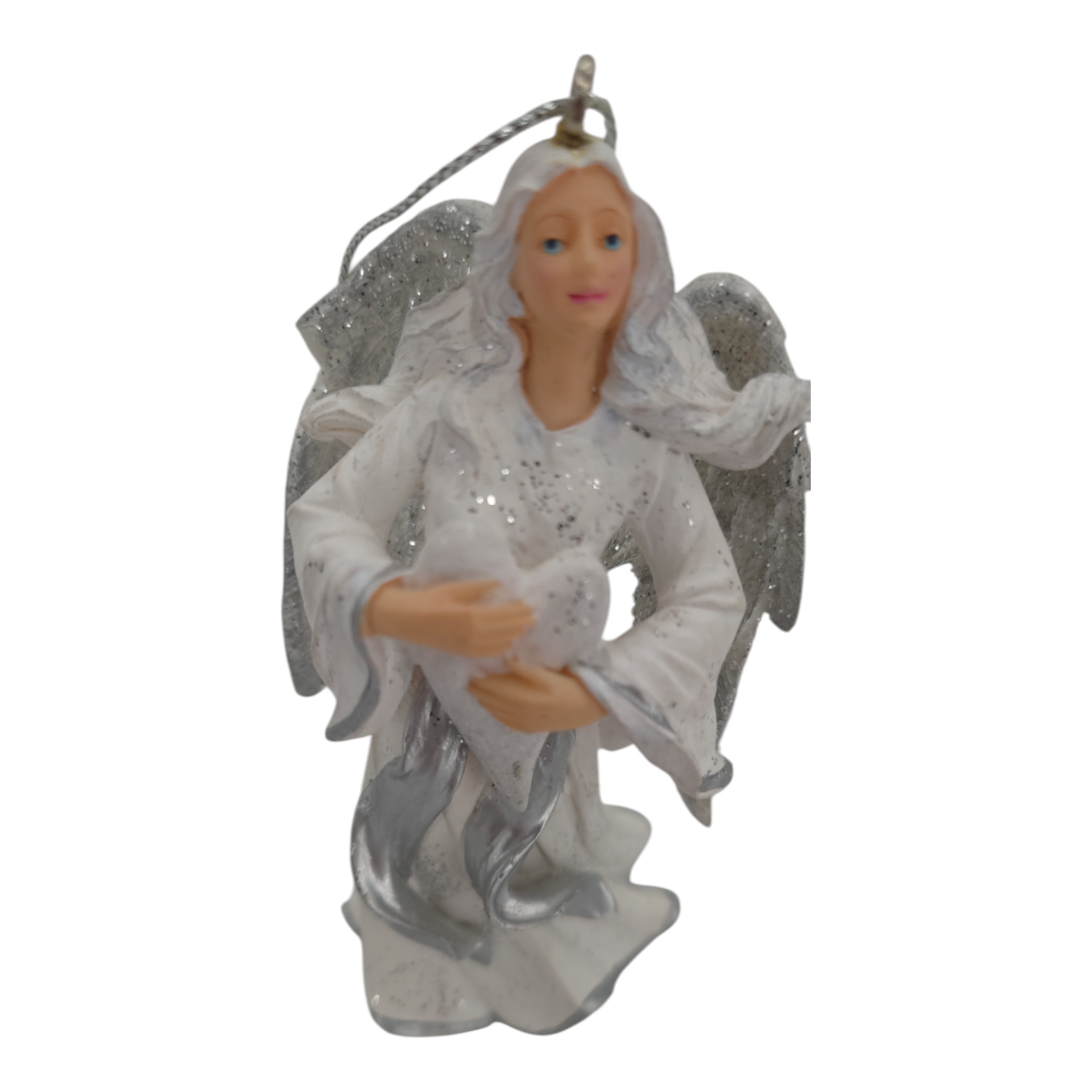 Home Interiors Angel Holding a Heart Christmas Ornament Holiday Decoration