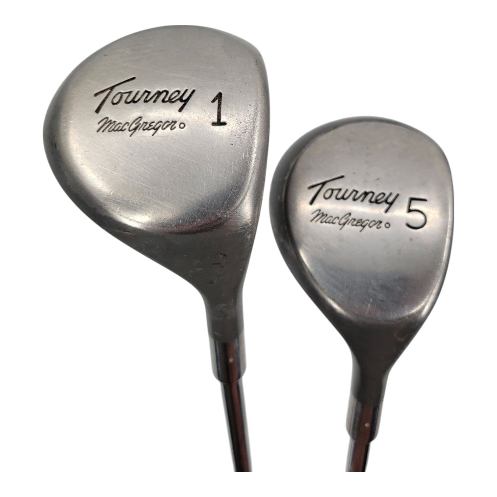 MacGregor Tourney Mens Driver 5 Wood RH Golf Clubs Match Flex Steel Shafts