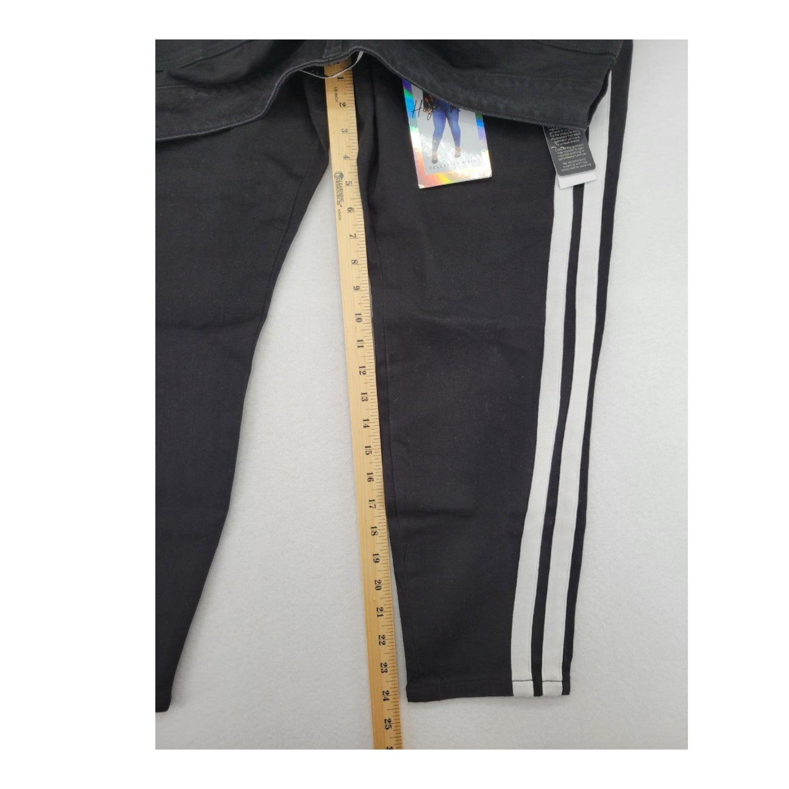 Celebrity Pink Plus High-Rise Skinny Jeans 22 Black White Stripes Ankle