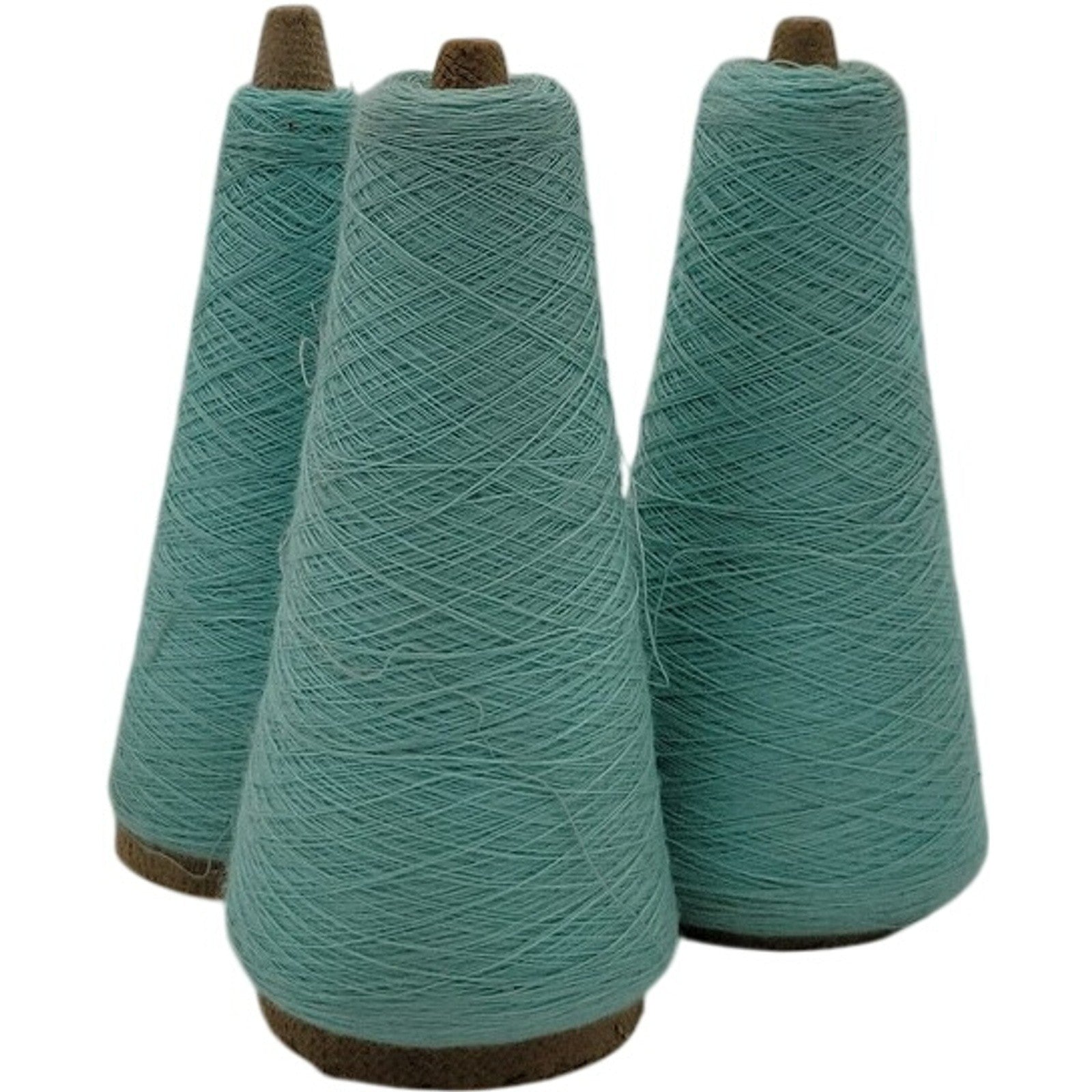 Vintage 1980s Phoenix Dye Works 1/28 LT. Jade 0024731 Yarn Cone Lot of 3