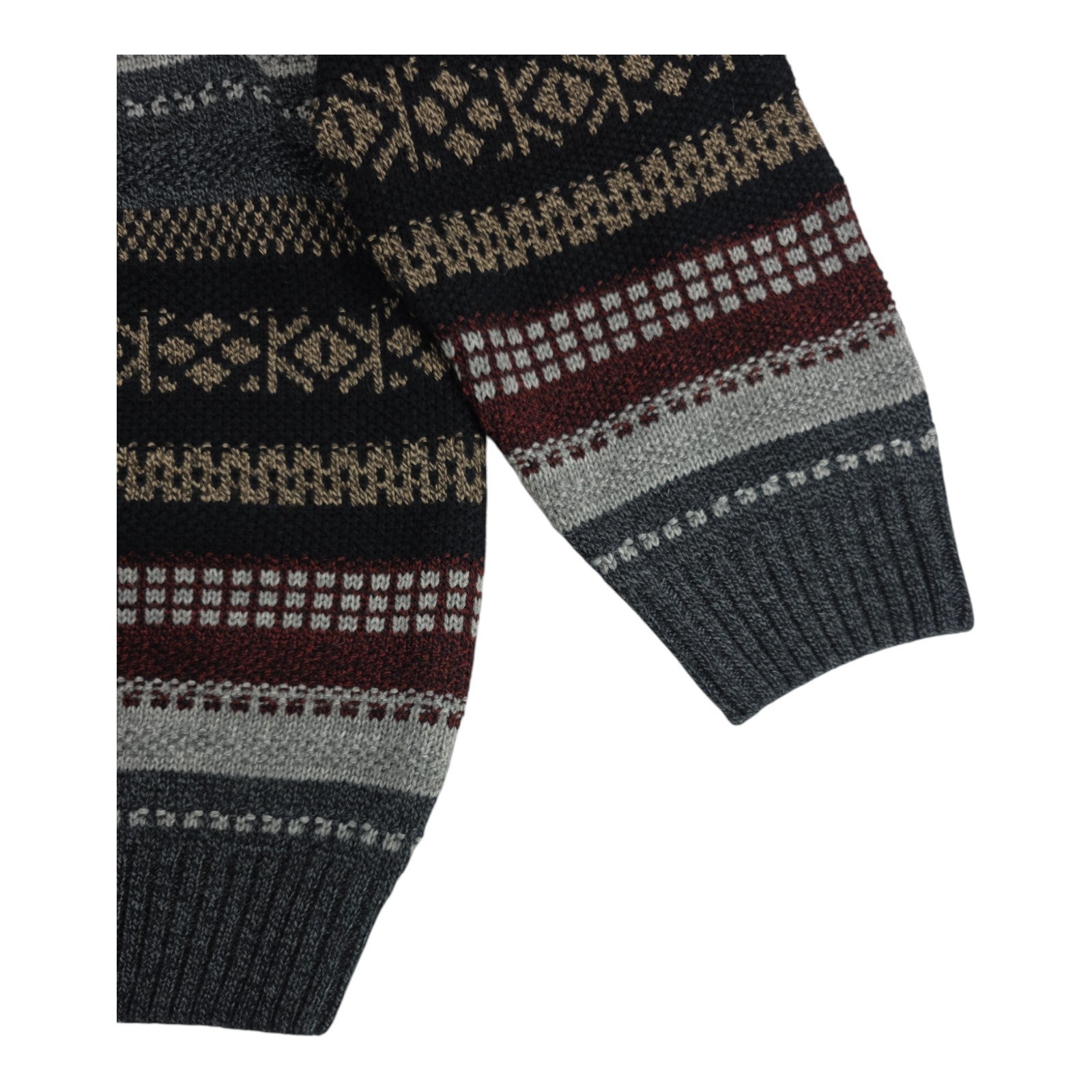 Vintage Sweater Munsingwear Mens Black Square Gray Knit Pullover Grandpa Size XL