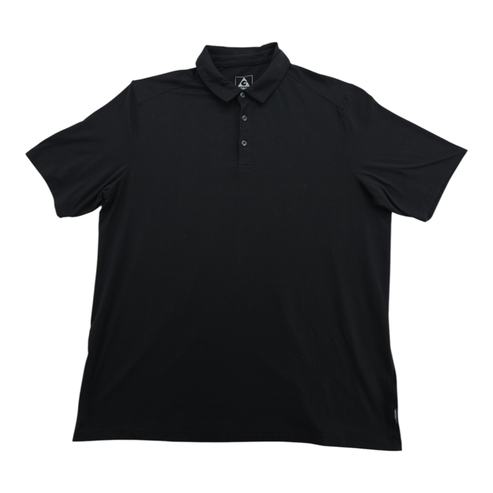 Gerry Mens Polo Shirt Black Short Sleeve Stretch Performance Golf XL