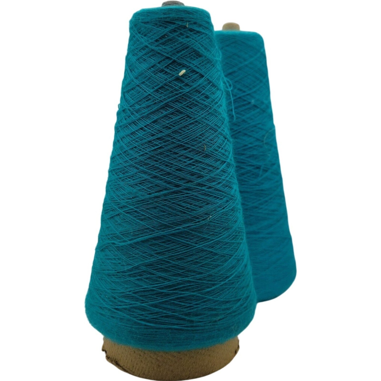 Vintage Pisgah Yarn 1/28 Jade Green Weaving Cone 0409 Lot of 2