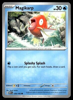 Pokemon 2023 Scarlet & Violet 151 Magikarp Common #129 Near Mint Card