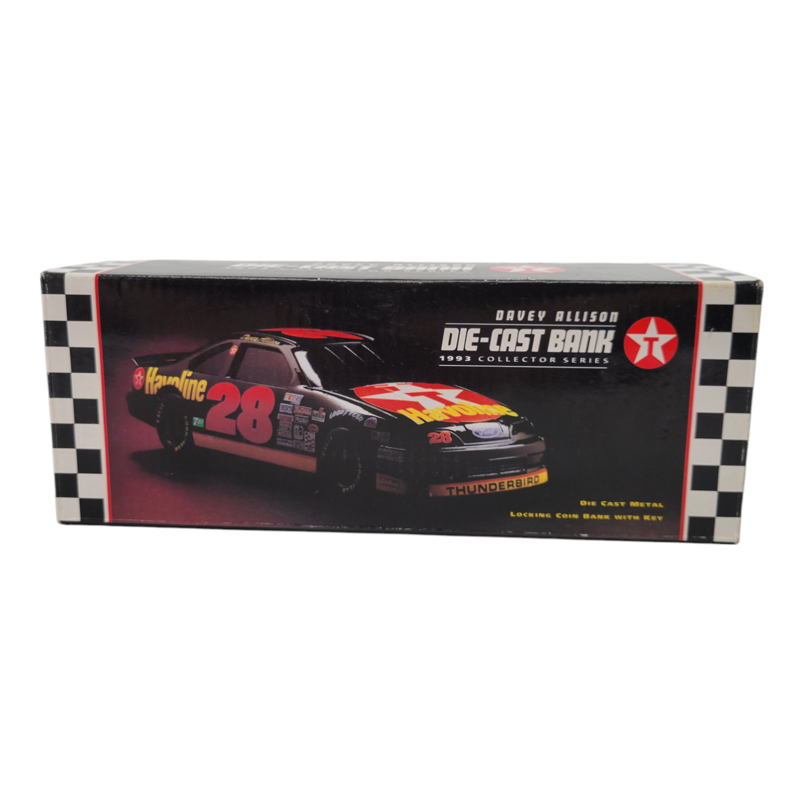 Texaco Nascar Davey Allison Die Cast Bank 1993 Vtg 1/24 Scale Havoline Racing