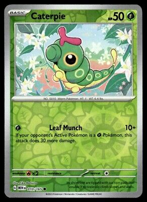 Pokemon 2023 Scarlet & Violet 151 Caterpie Reverse Holo Common #10 Near Mint