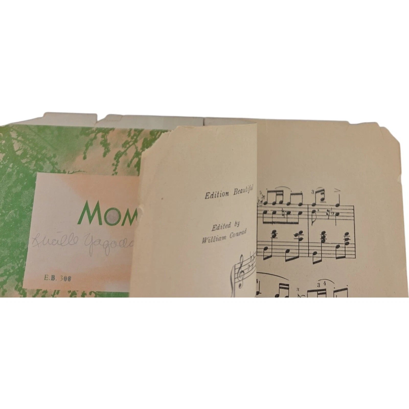 Vintage Sheet Music Moment Musical No 3 Op 94 Edition Beautiful Belwin Inc