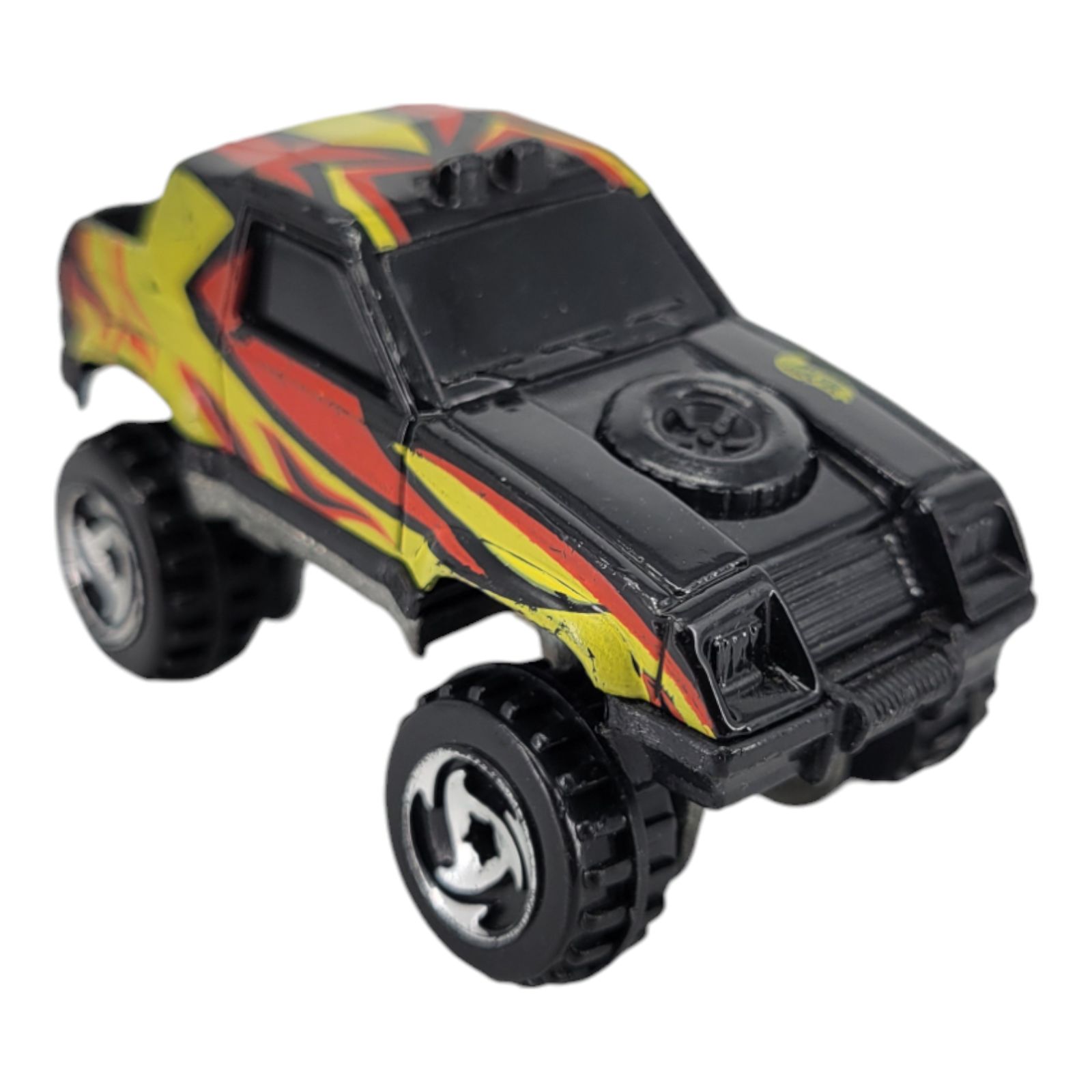 1984 Mattel Hot Wheels Black Yellow Red Off-Road Toy Truck Diecast Vintage