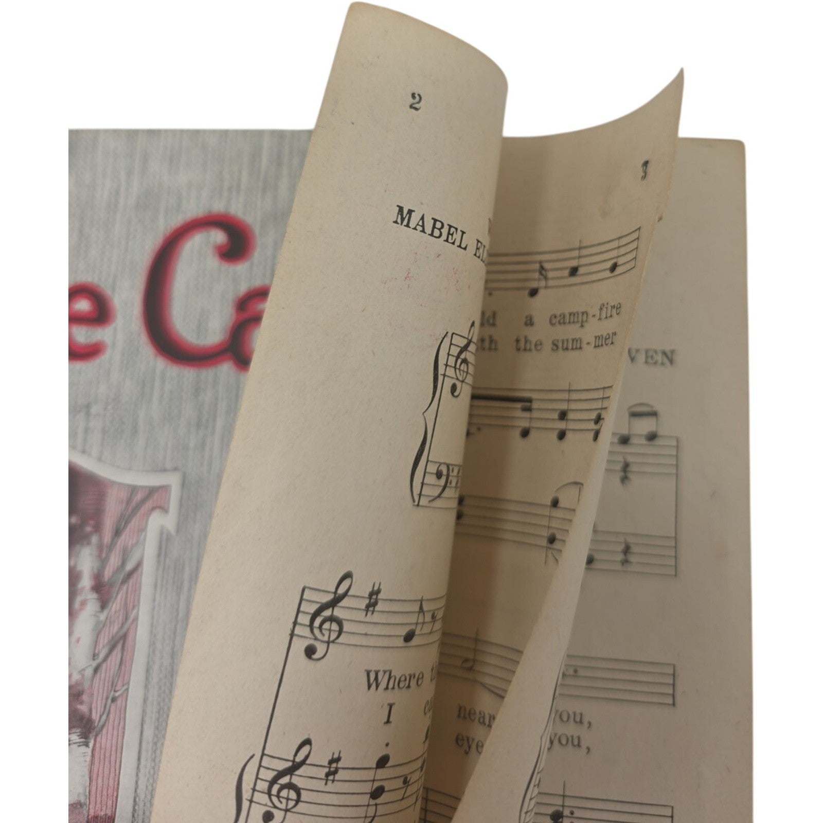 1919 By The Campfire Vintage Sheet Music Percy Wenrich Mabel E. Girling