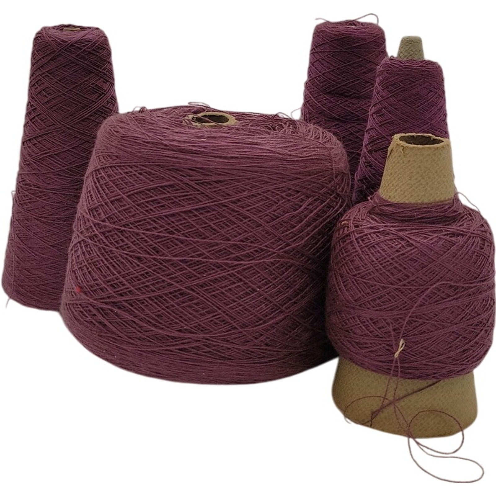 Vintage Pisgah Yarn 2/24 Grape Cone Weaving Knitting Yarn 2200 Lot of 5