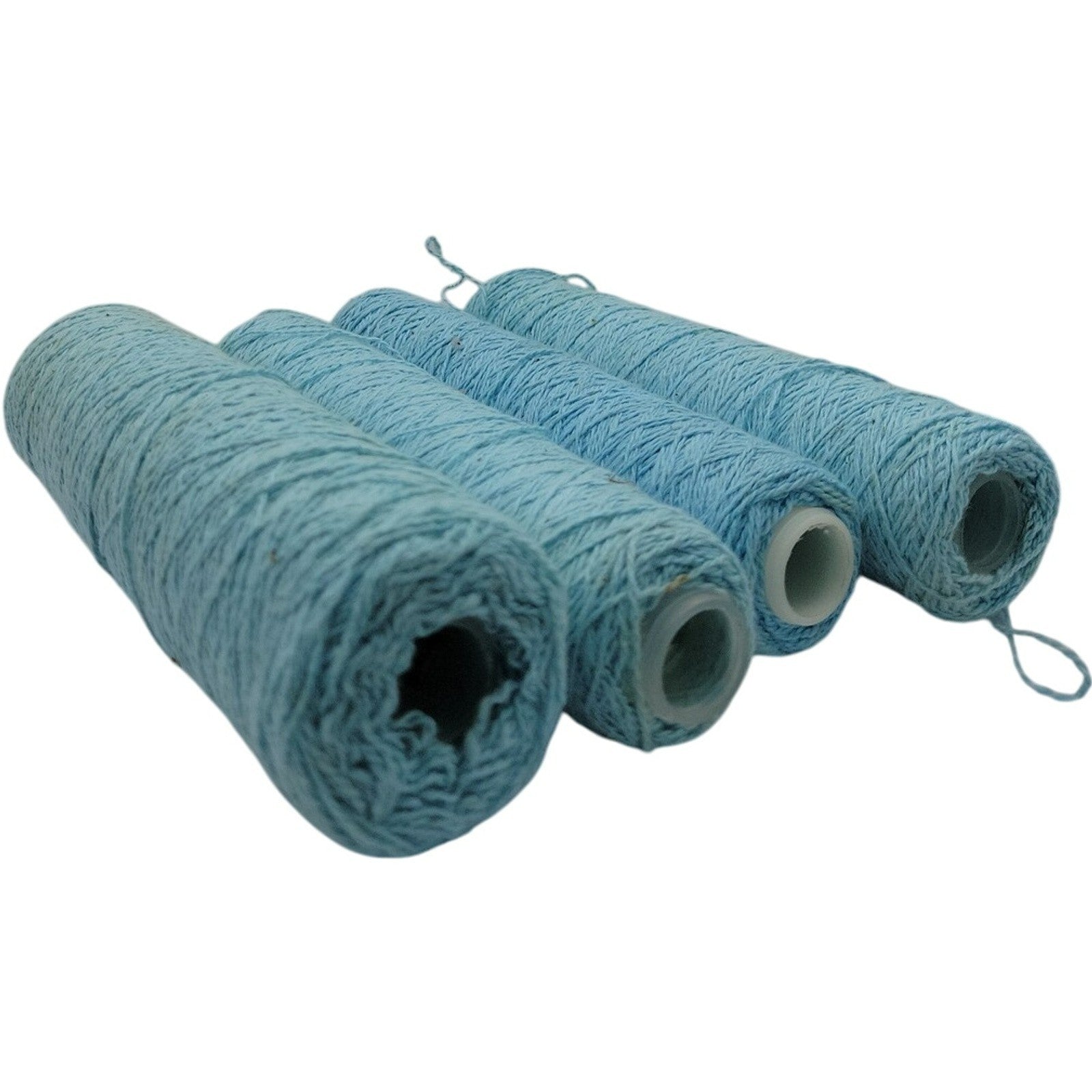 1980s Vintage Teal Blue Acrylic Weaving Knitting Yarn Lot of 4