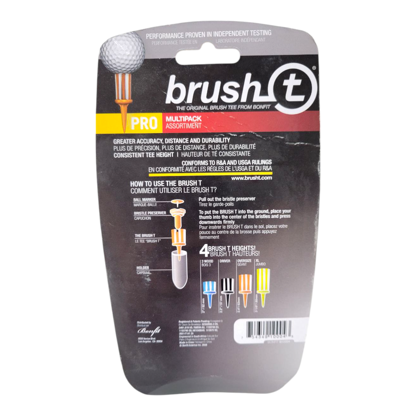 Brush-T Pro Multipack Assortment Golf Tees 4 Pack