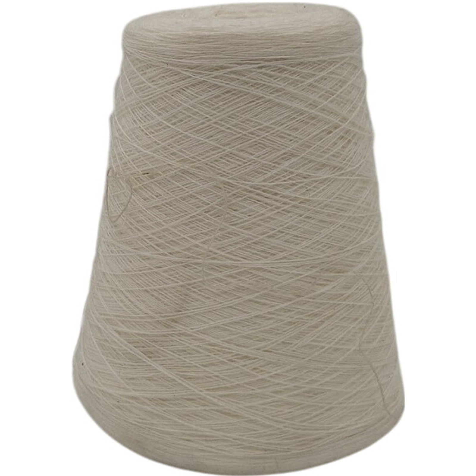 Vintage White Acrylic Yarn Cone 2/24 KT Bright Acry Weaving Knitting Lot 78941