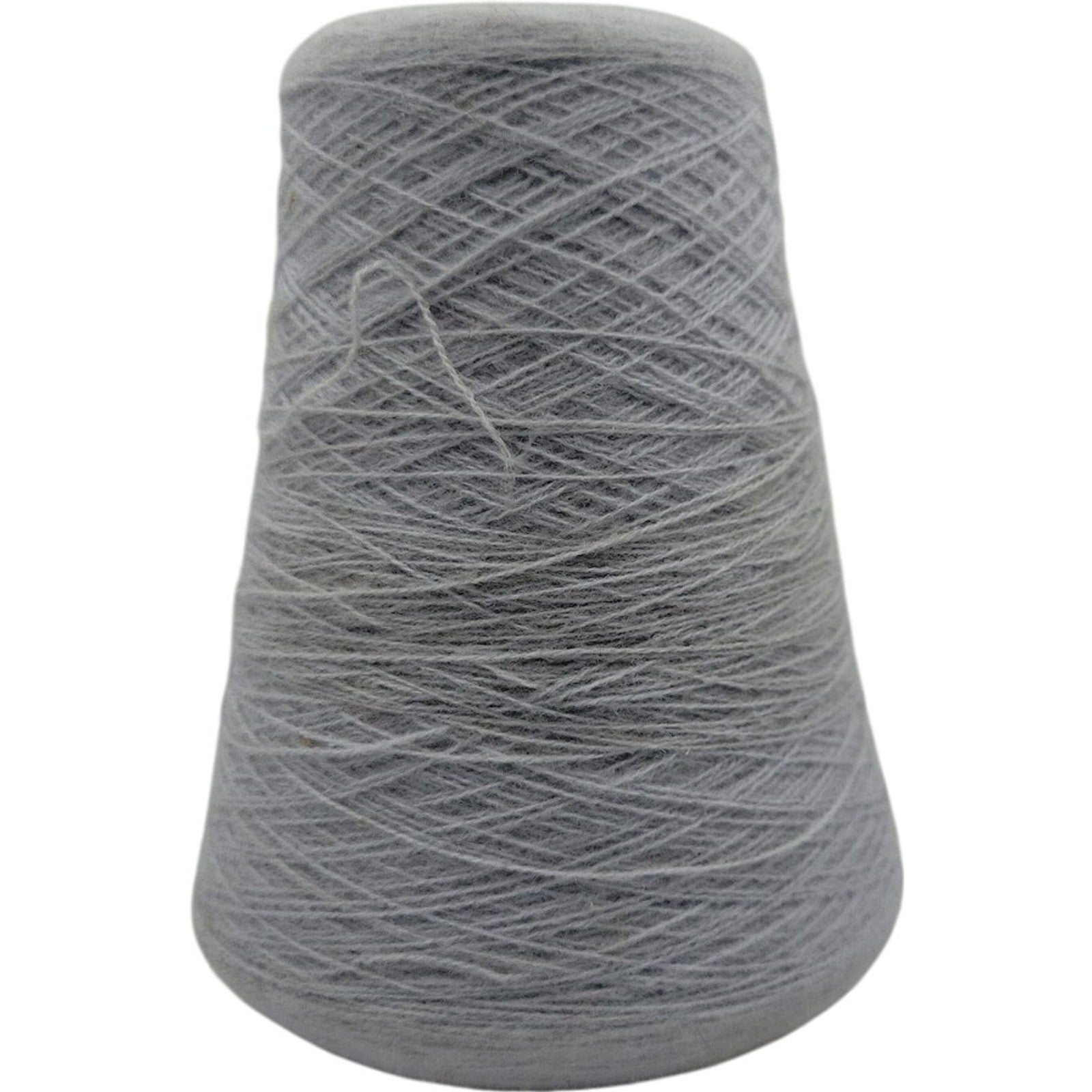 Vintage H.B. Orlon Acrylic Weaving Knitting Cone Yarn Silver Grey 8000