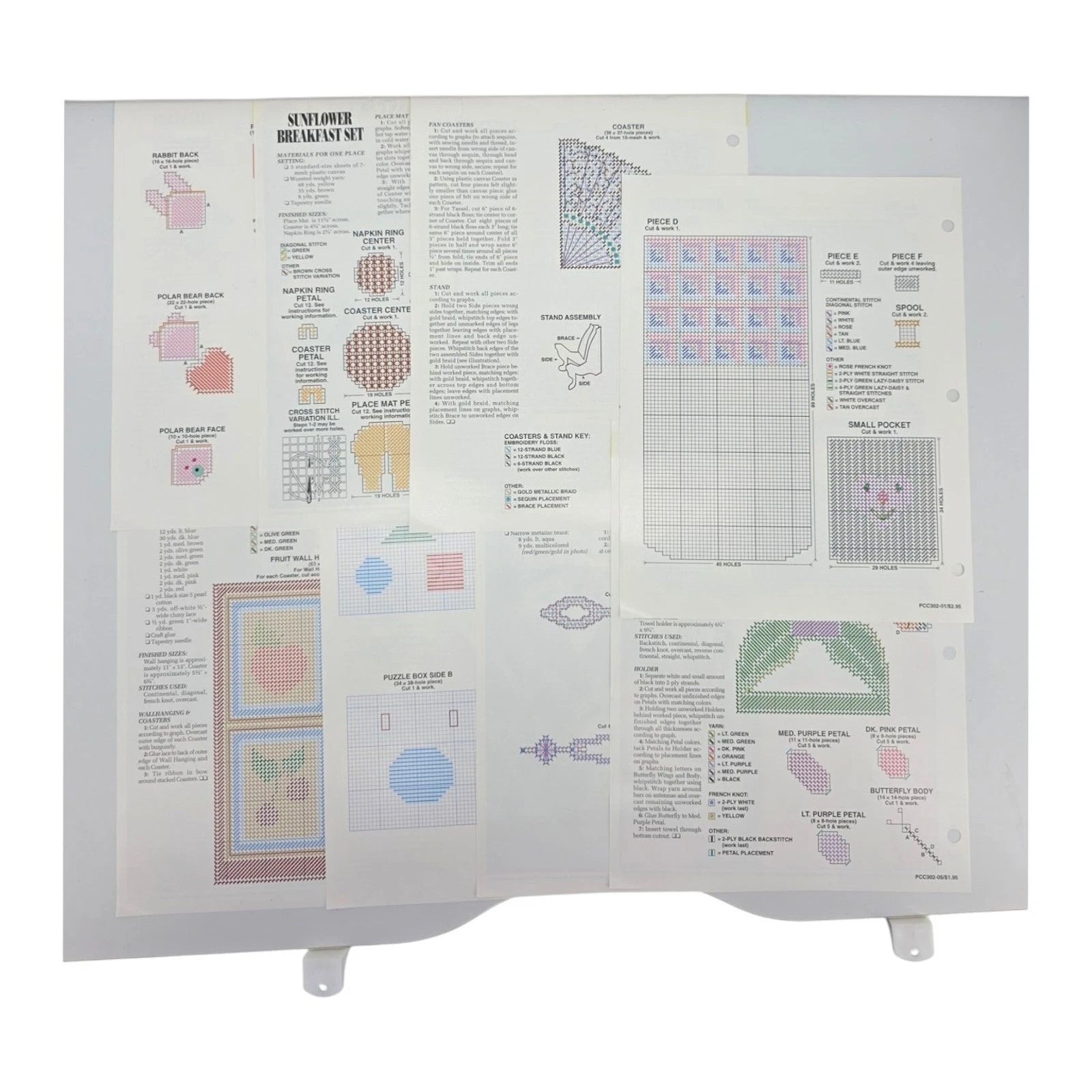 Plastic Canvas Pattern Lot of 8 Home Décor & Crafts Leisure Arts & Annies Design