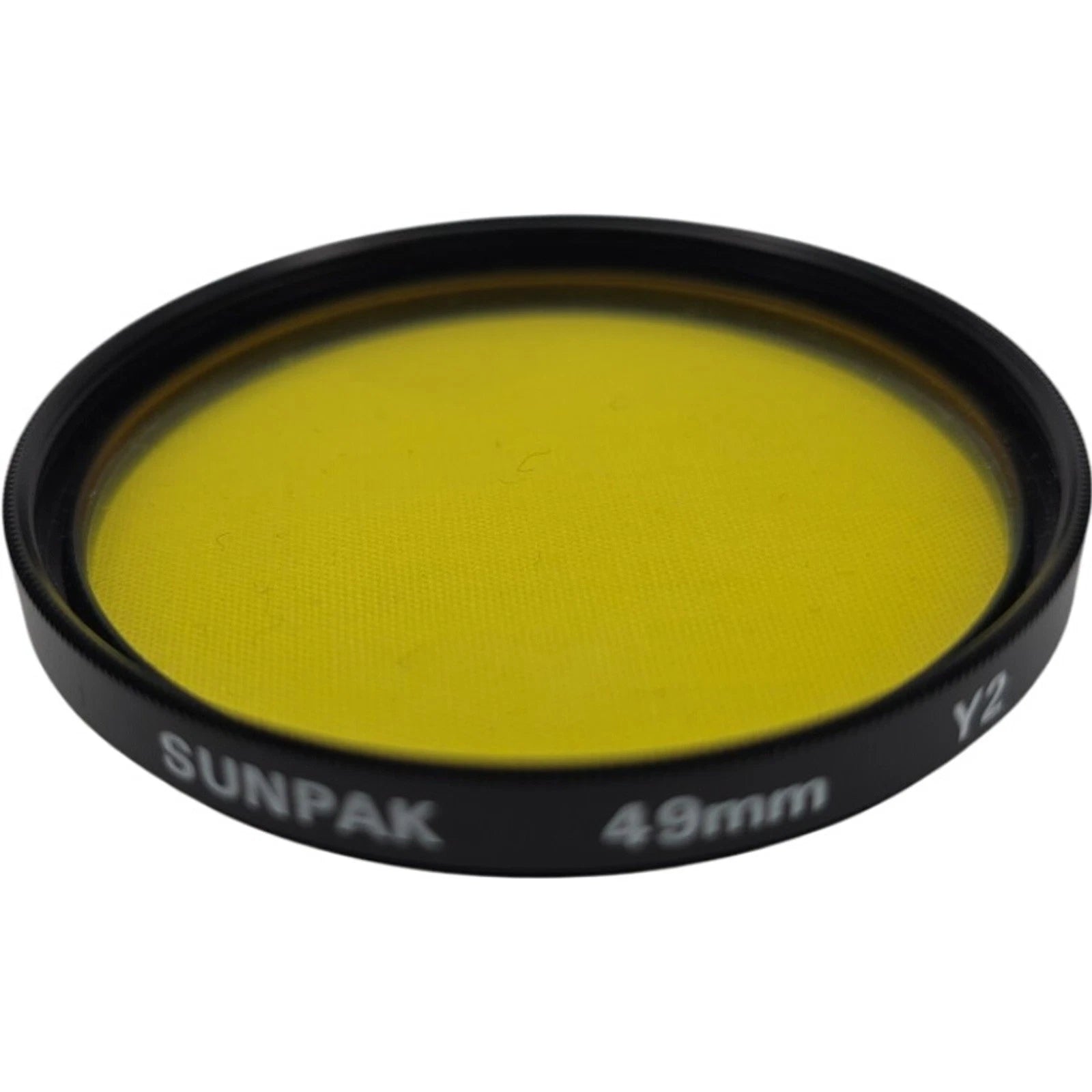 Lot of 3 49mm Camera Lens Filters Vivitar UV Quantaray PL Sunpak Y2 w/ Hoya Case