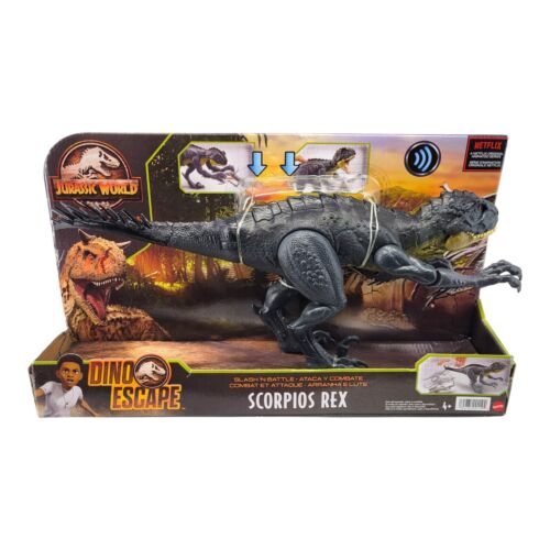 Mattel Jurassic World Dino Escape Scorpios Rex Camp Cretaceous Netflix Animated